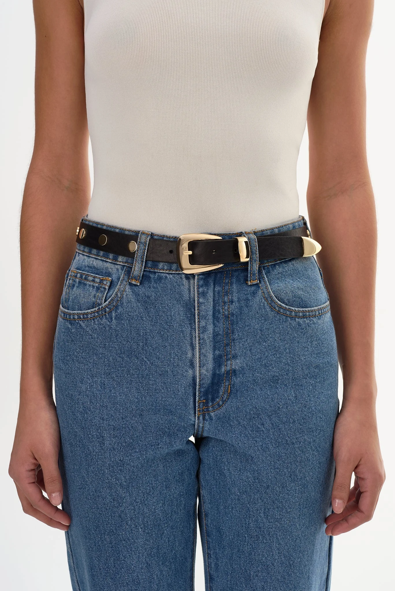HAMPTONS | Studded Leather Belt - 1