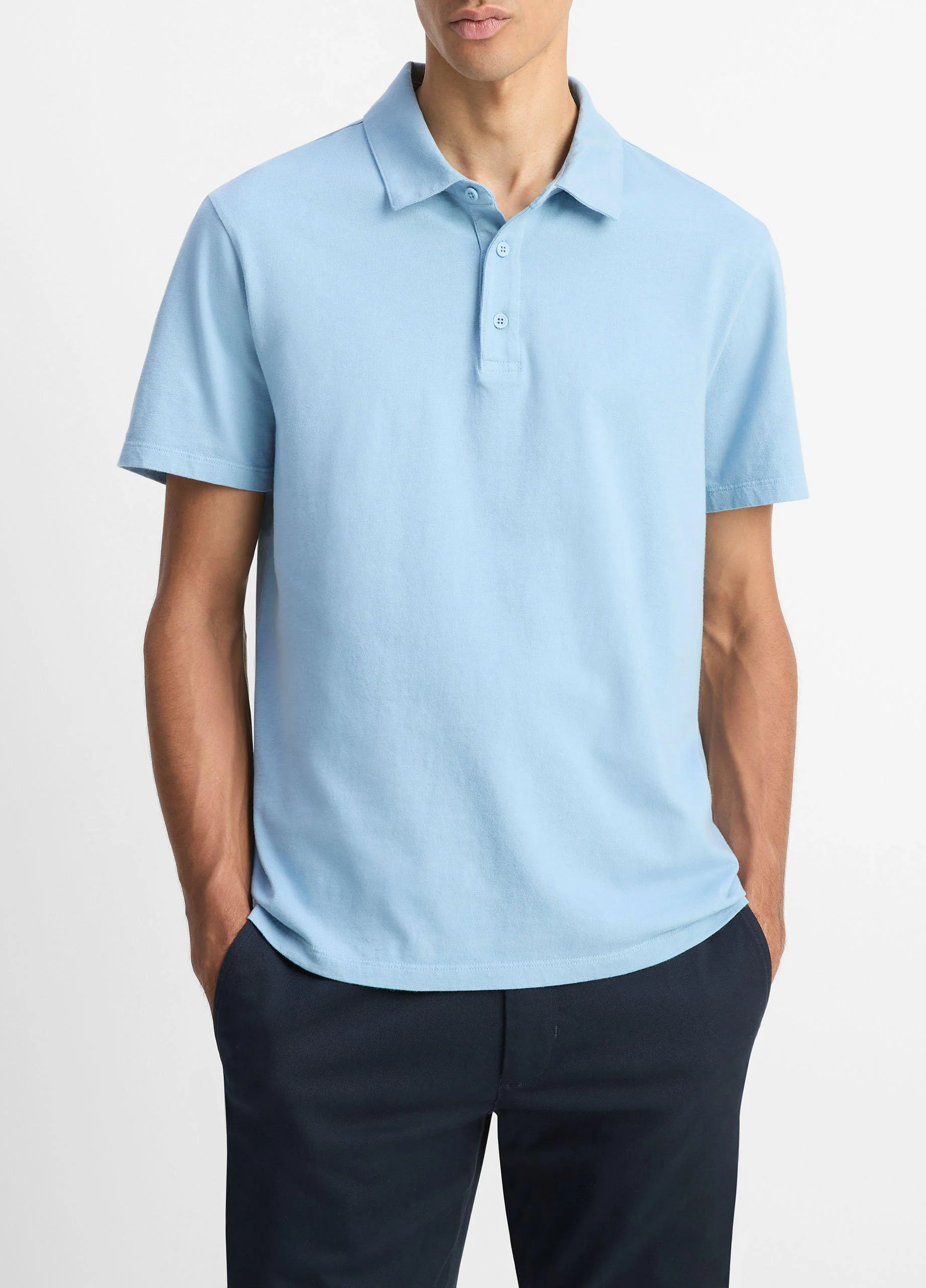 Garment Dye Cotton Polo Shirt - 1