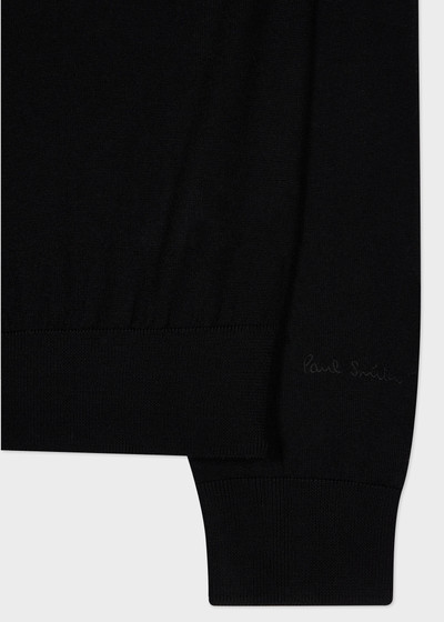Paul Smith Black Merino Wool V-Neck Sweater outlook
