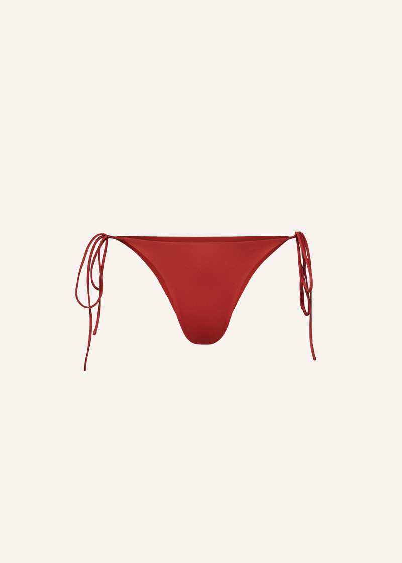 String tie swim bottom in rust - 1