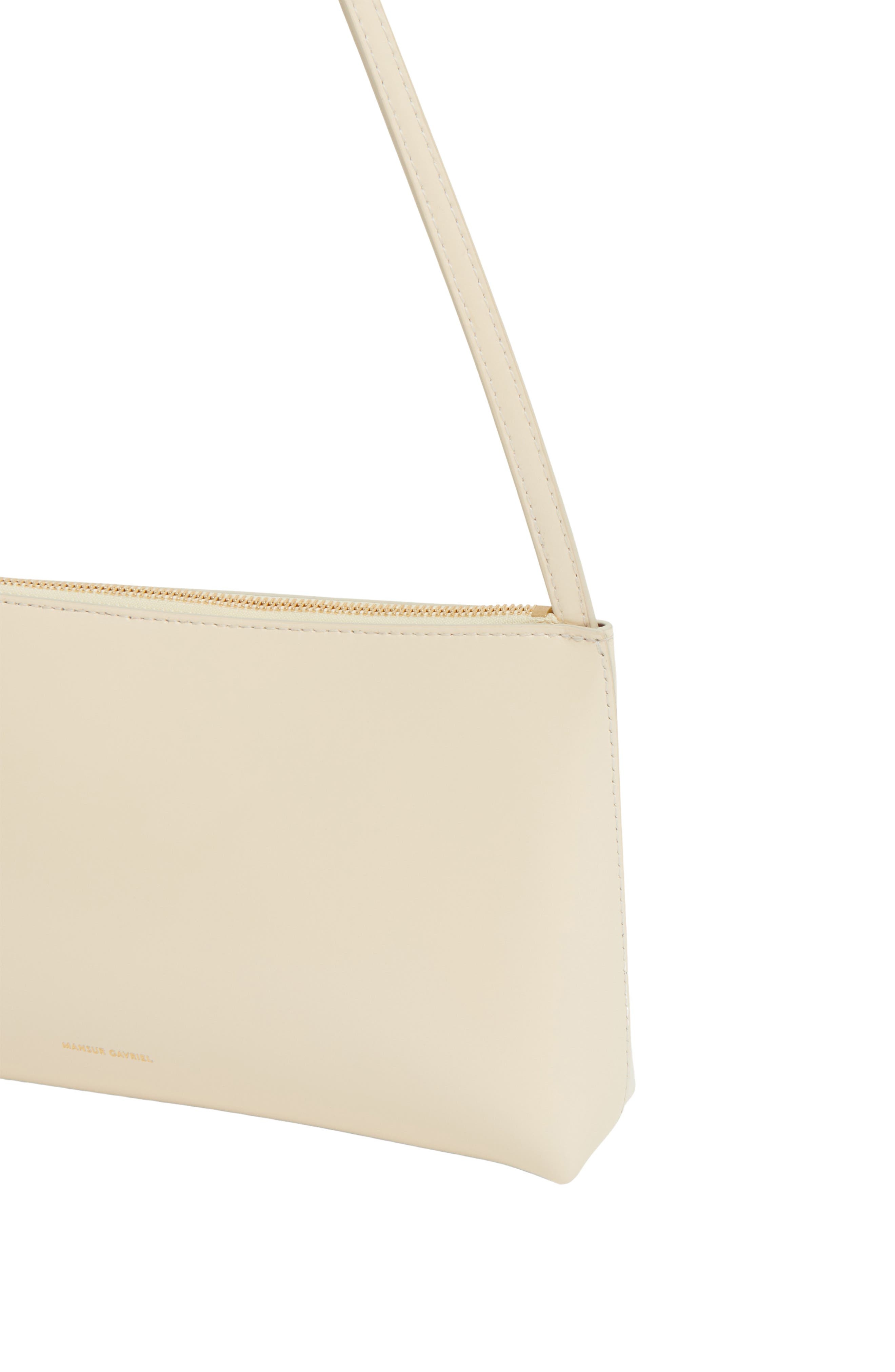 Mansur Gavriel Gaia Leather Shoulder Bag in Crema at Nordstrom - 4