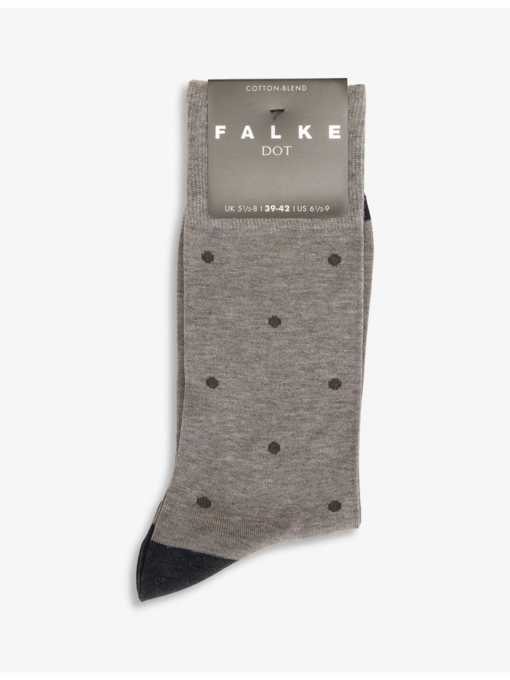 Dot-print cotton-blend socks - 1