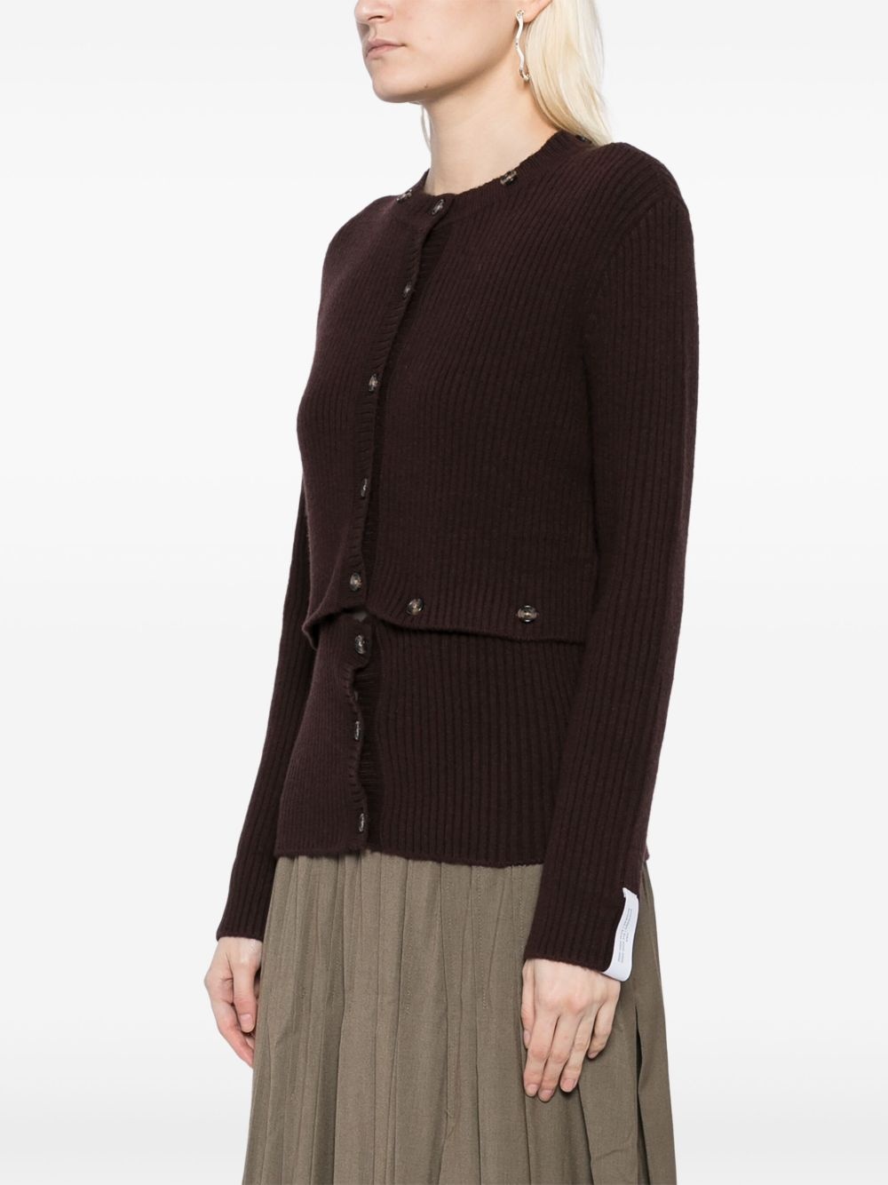 multi buttons cardigan - 3
