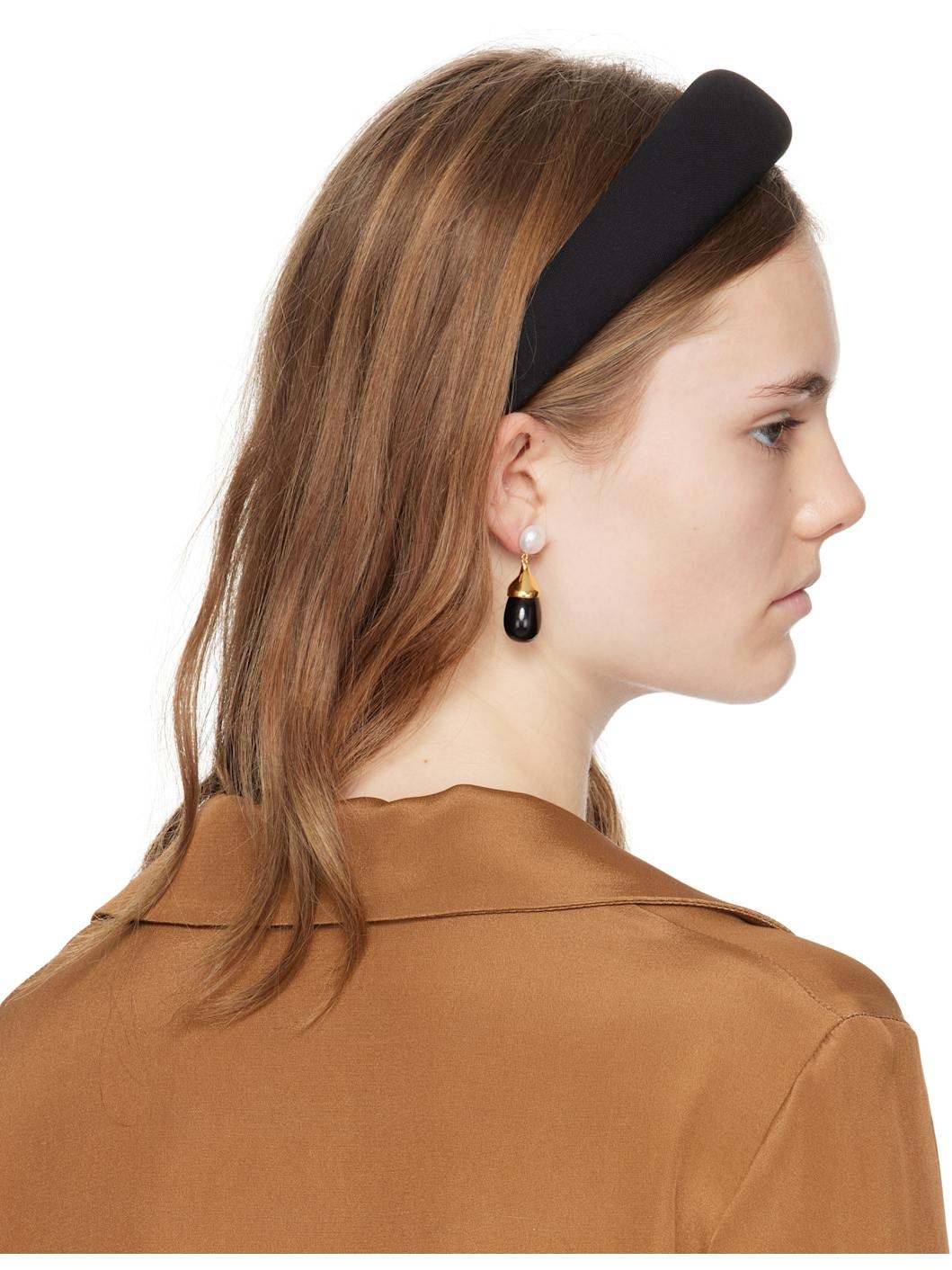 Black Classic Puffy Headband - 3
