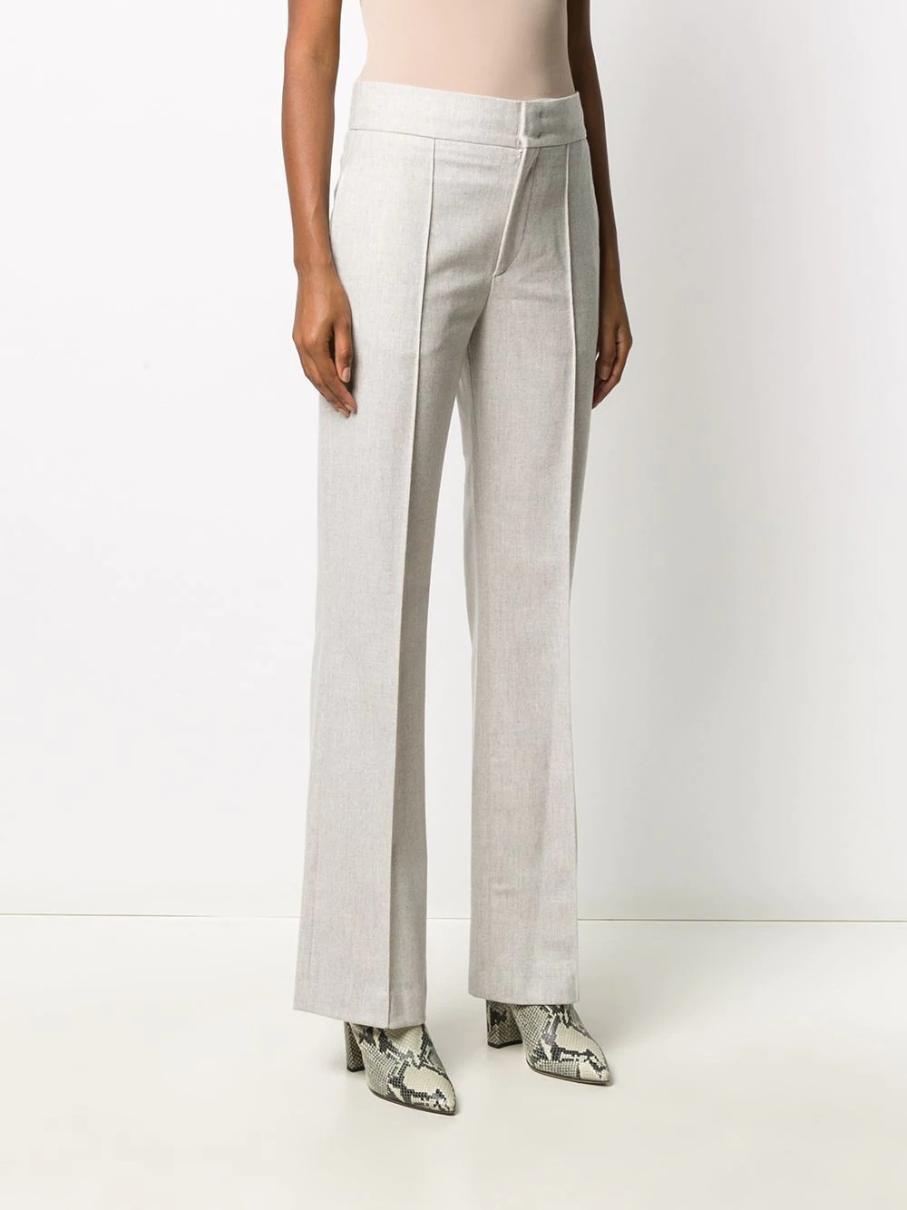 high-waisted straight-leg trousers - 3