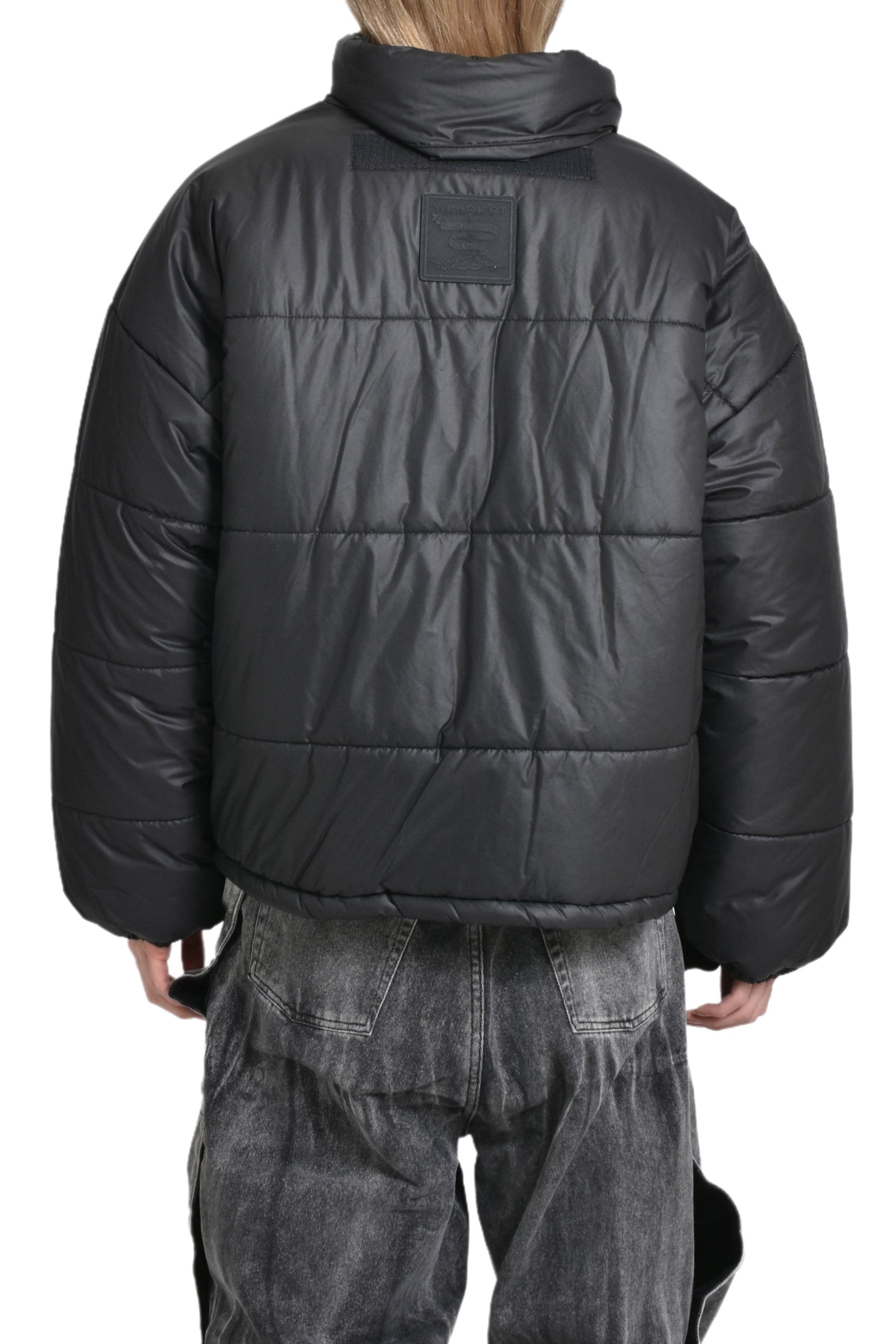 VELCRO PUFFER JACKET / BLK - 2