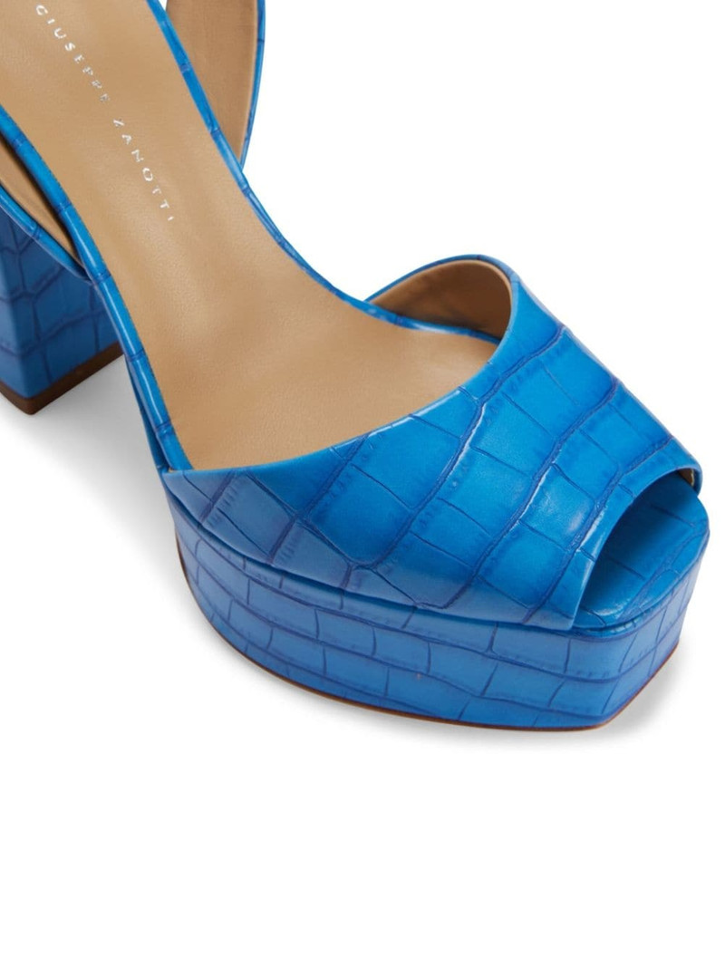 Betty 120mm crocodile-print sandals 4