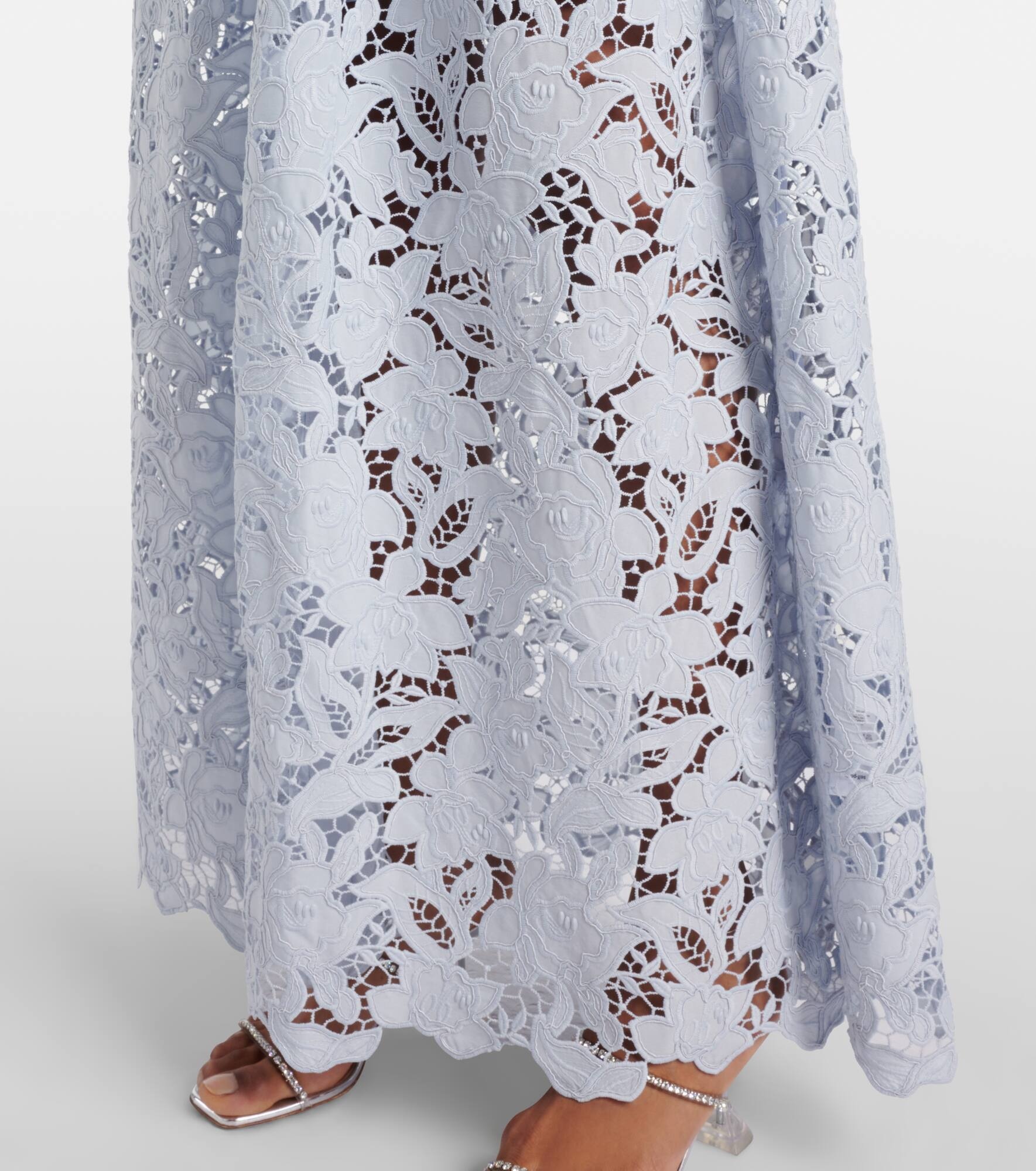 Lace-trimmed maxi dress - 5