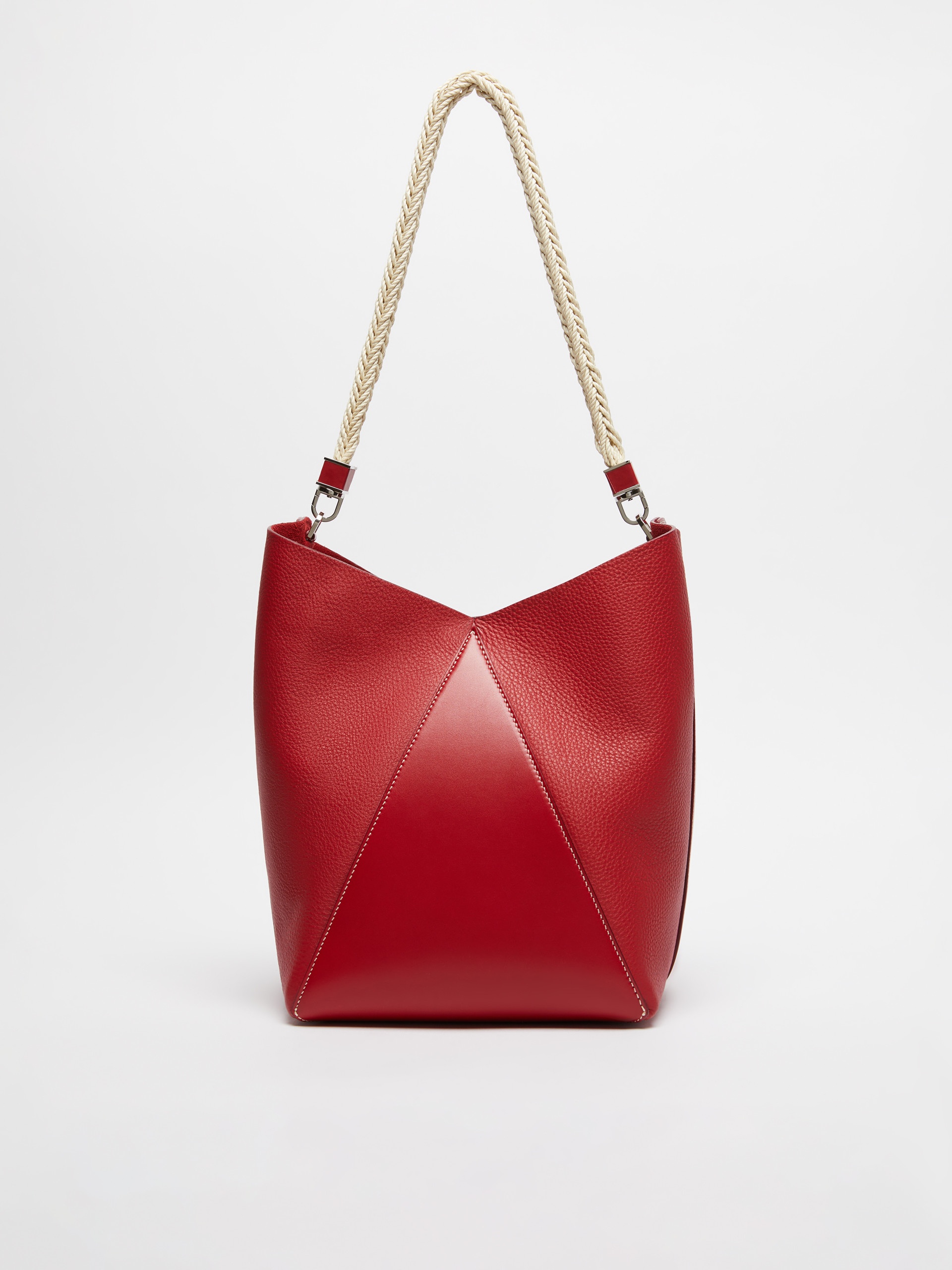 MMBUCKETMROPE Leather bucket bag with rope handle detail - 3