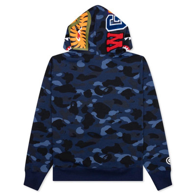 A BATHING APE® COLOR CAMO SHARK PULLOVER HOODIE - NAVY outlook