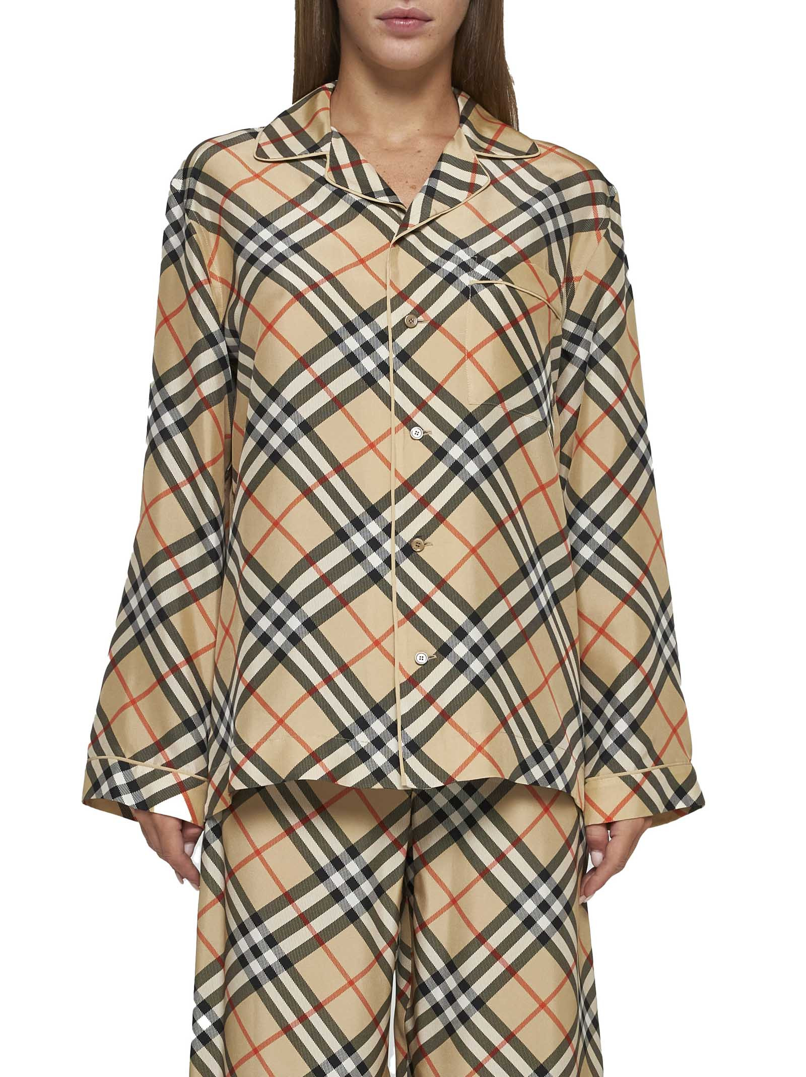 Check print silk shirt - 3