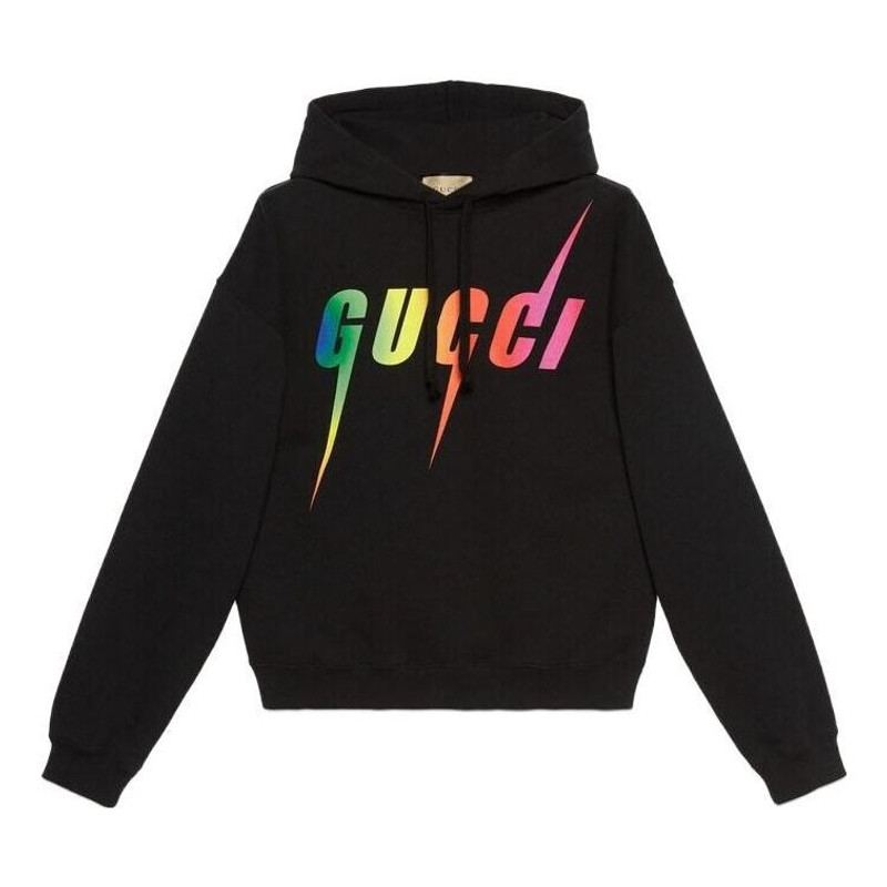 GUCCI Cotton Hoodie with Gucci Blade print 'Black' 700120-XJFL9-1152 - 1