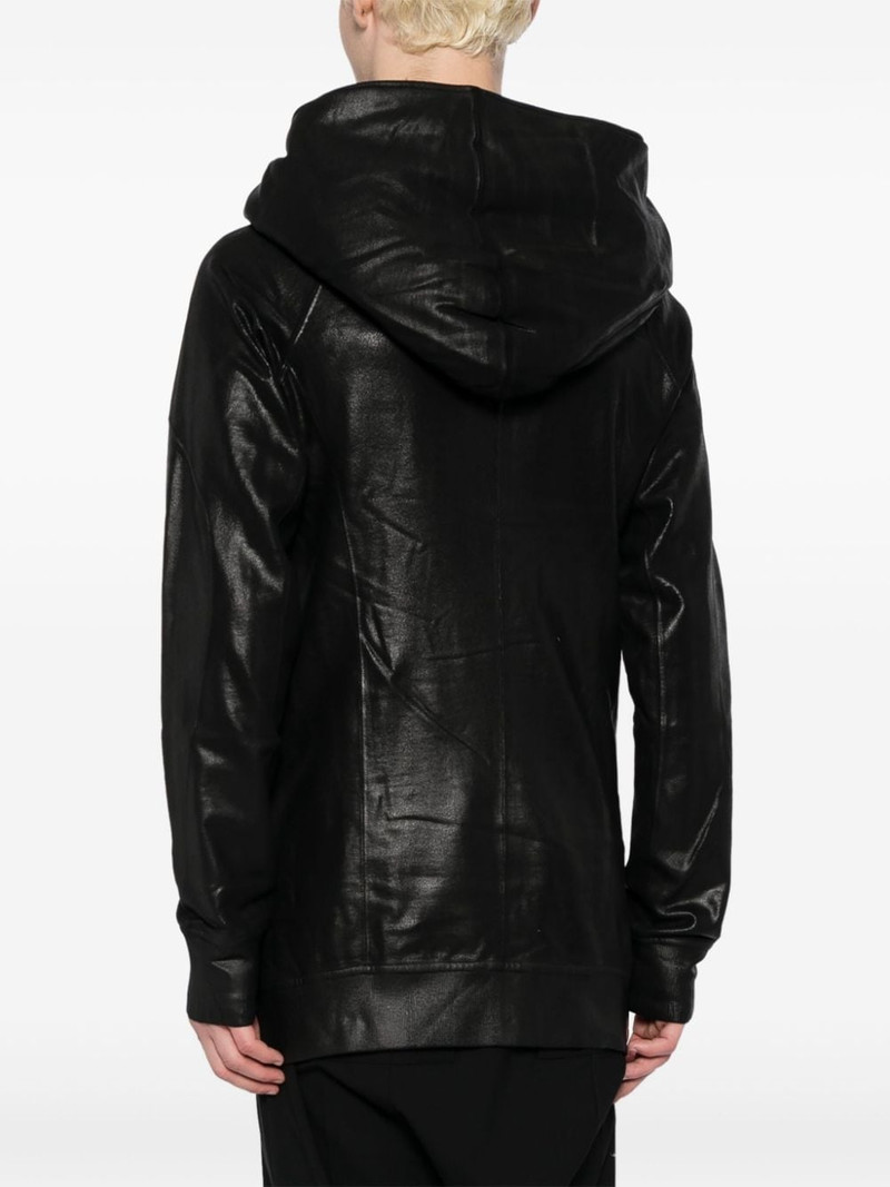 off-centre faux-leather jacket 4