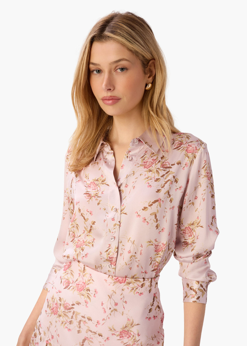 CROSBY SILK BLOUSE PAINTED PETALS 3