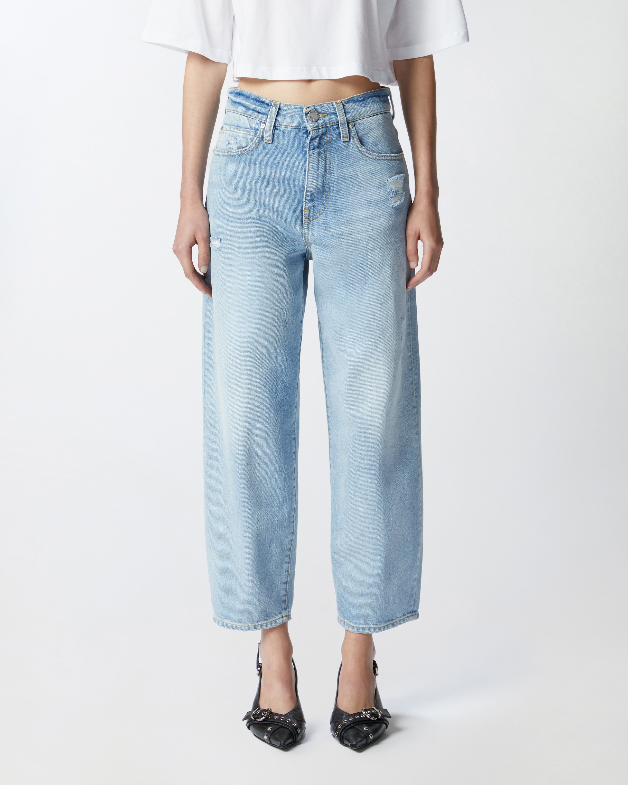 JEANS WITH RELAXED RIPS - 3