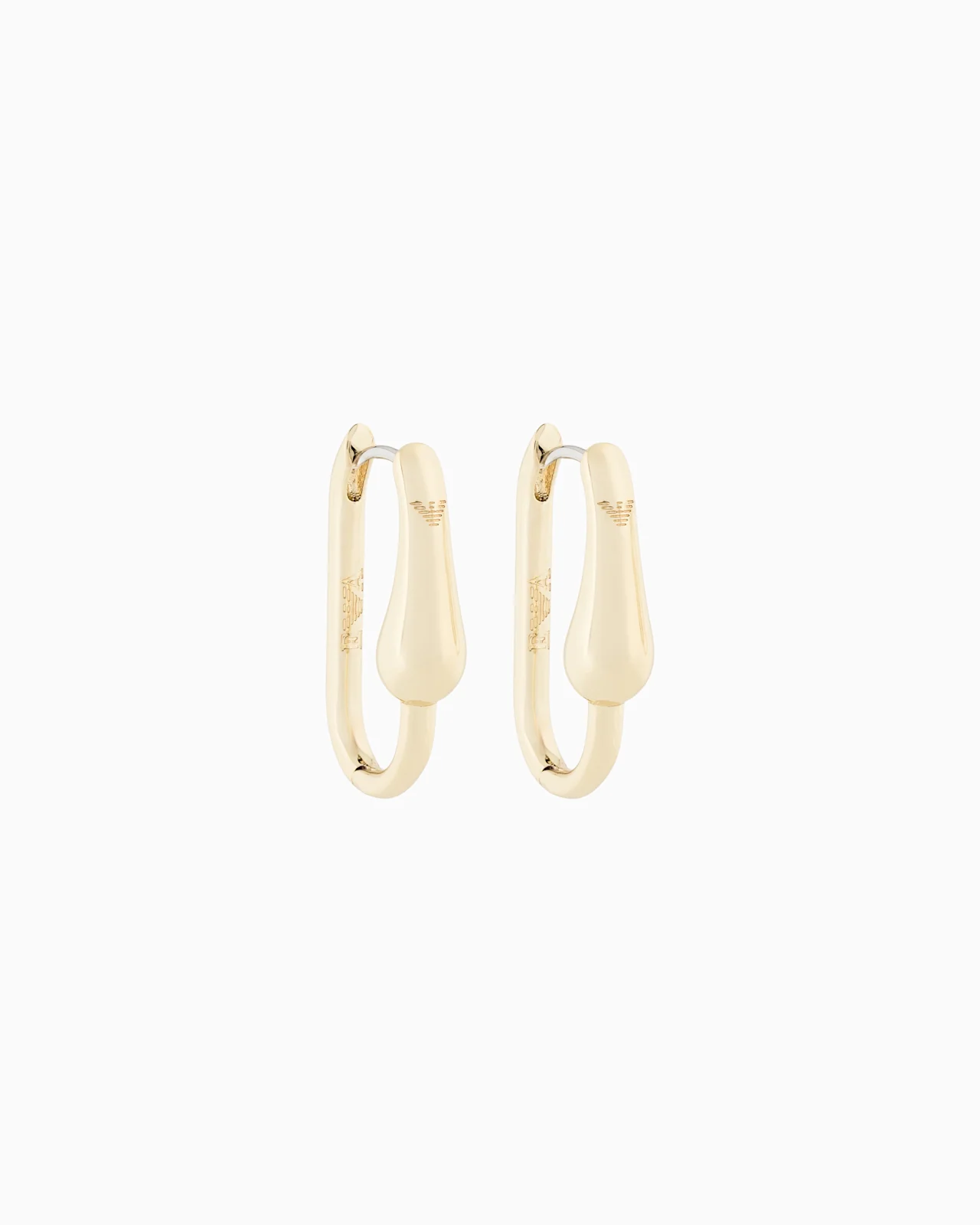 GOLD-TONE BRASS HOOP EARRINGS - 1