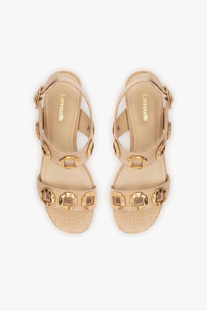 Milan Dolly Low In Beige Raffia 6