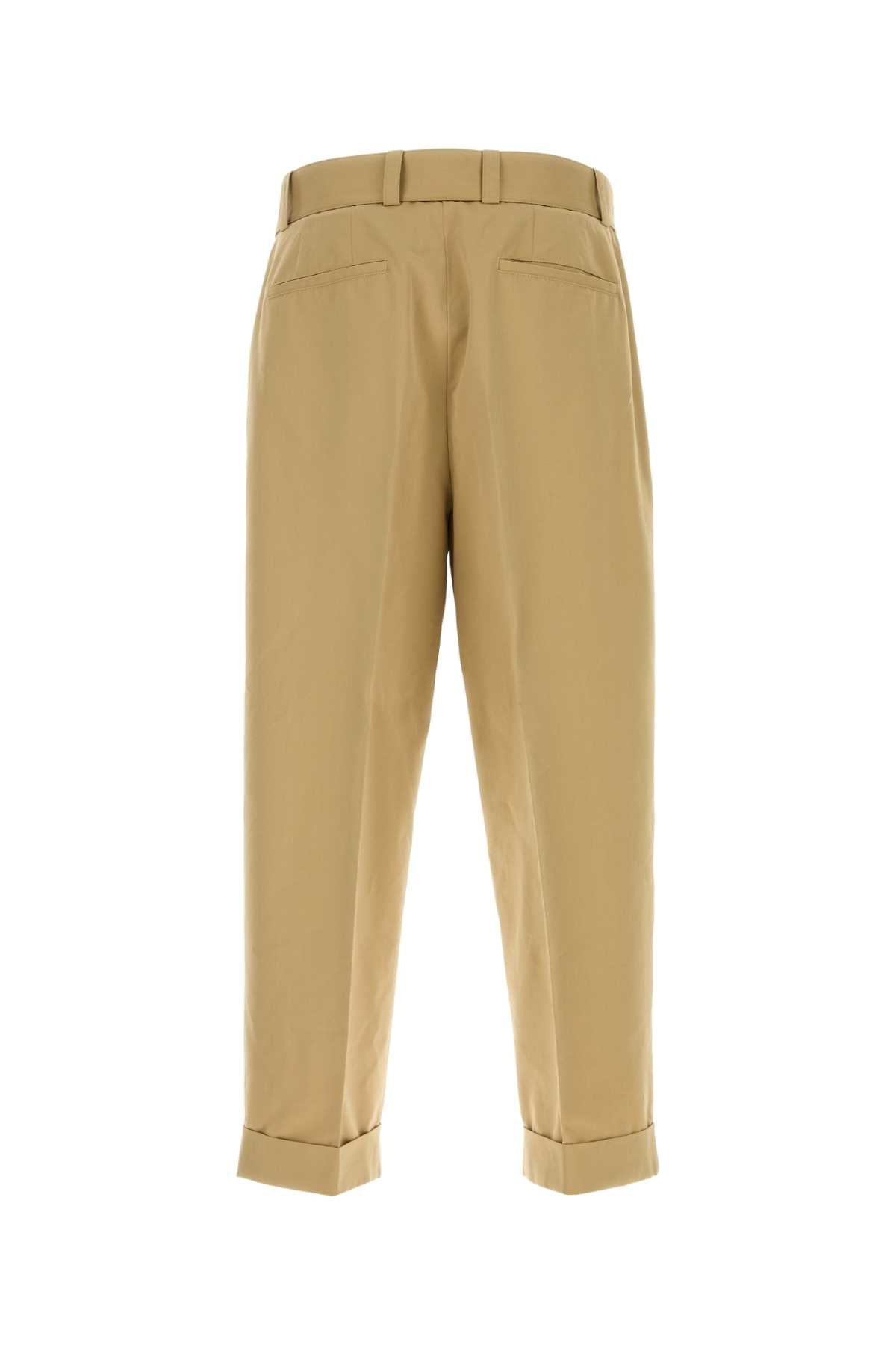 Jil Sander Men Beige Cotton Blend Pant - 2
