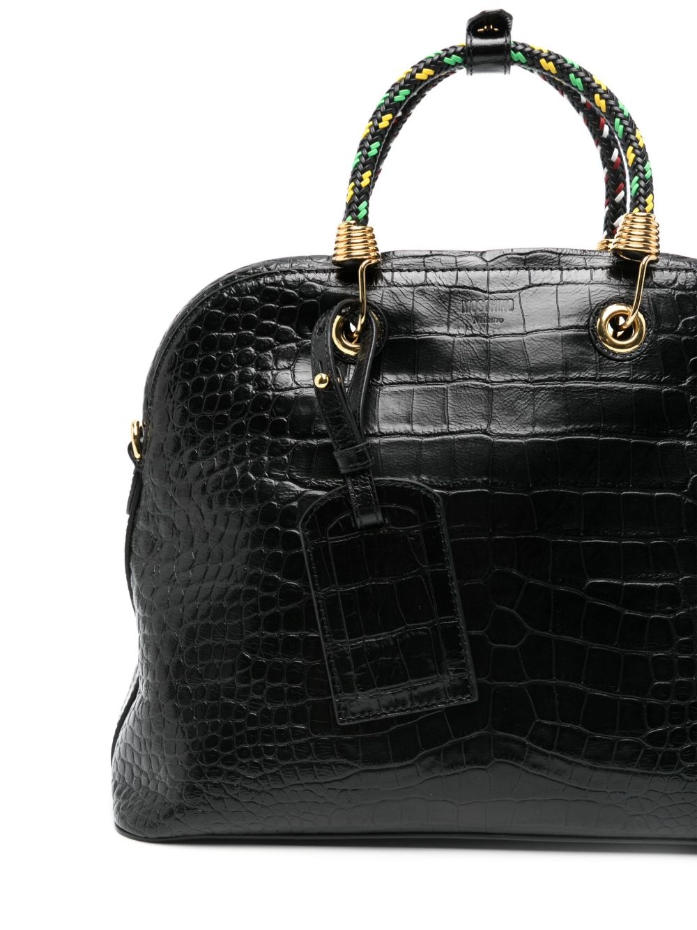 crocodile-effect tote bag - 4