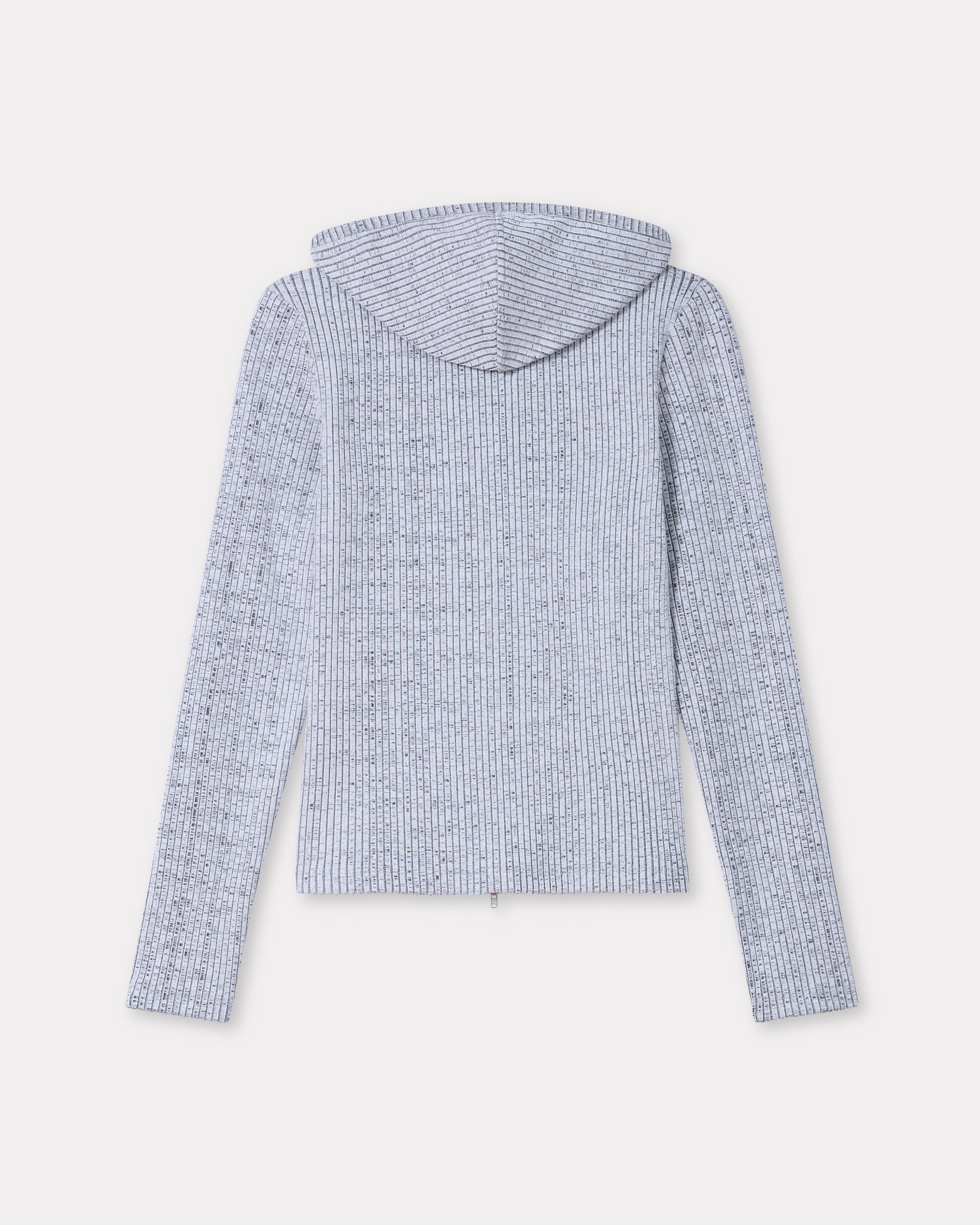 Rib zip-up hoodie - 2