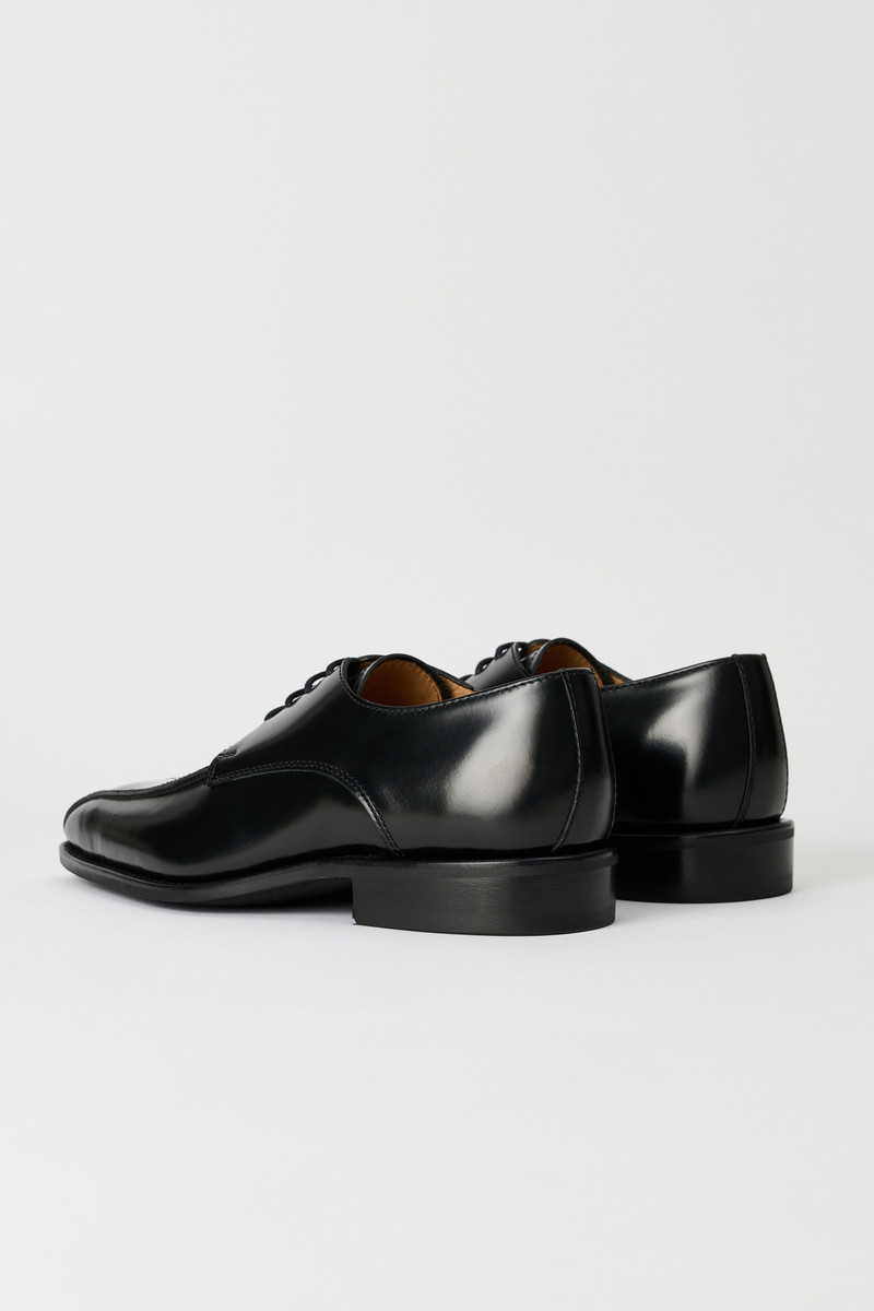 Railway Shoe Glazed Black Leather 6