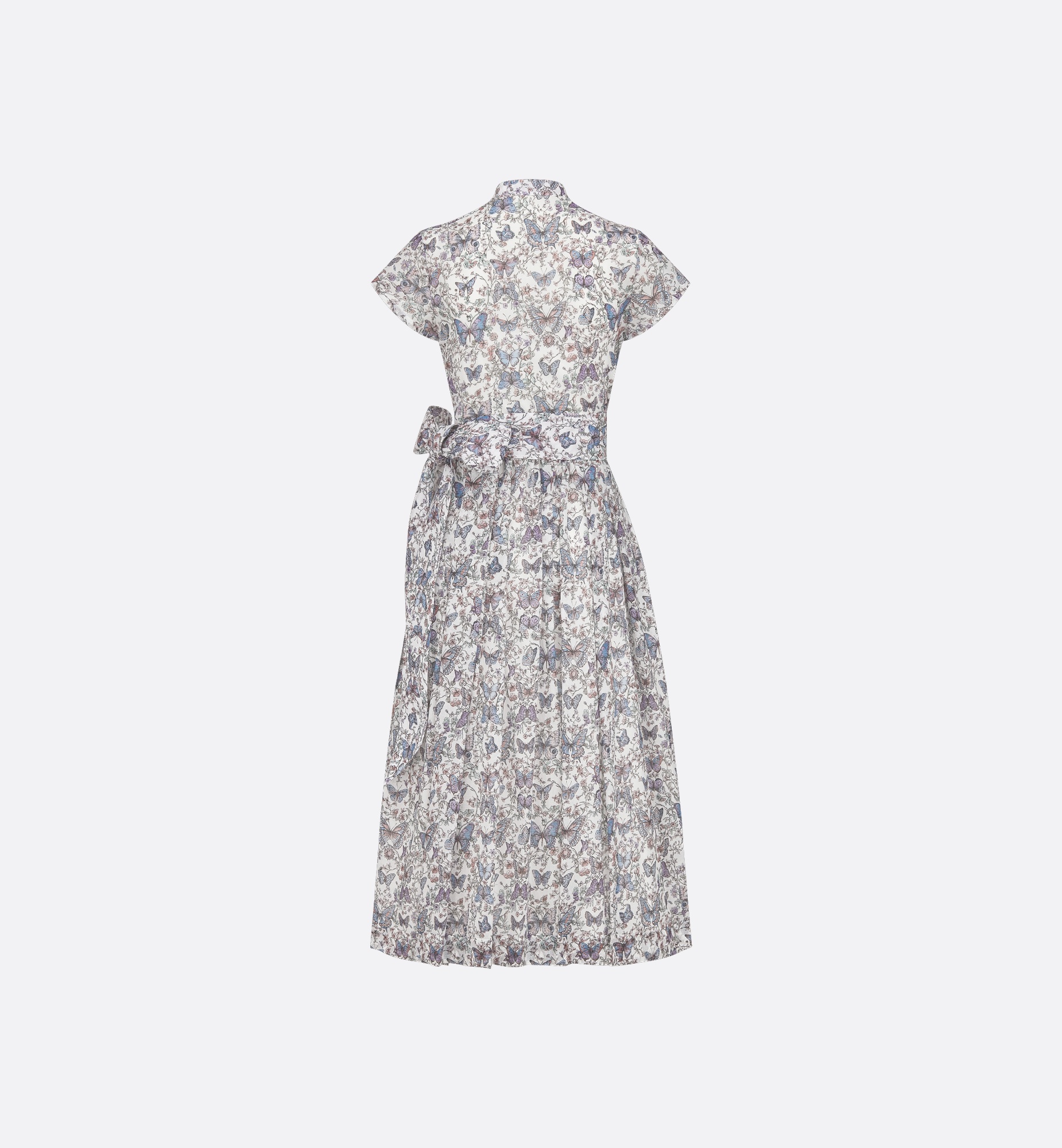 Mid-Length Dress with Tied Belt - 2