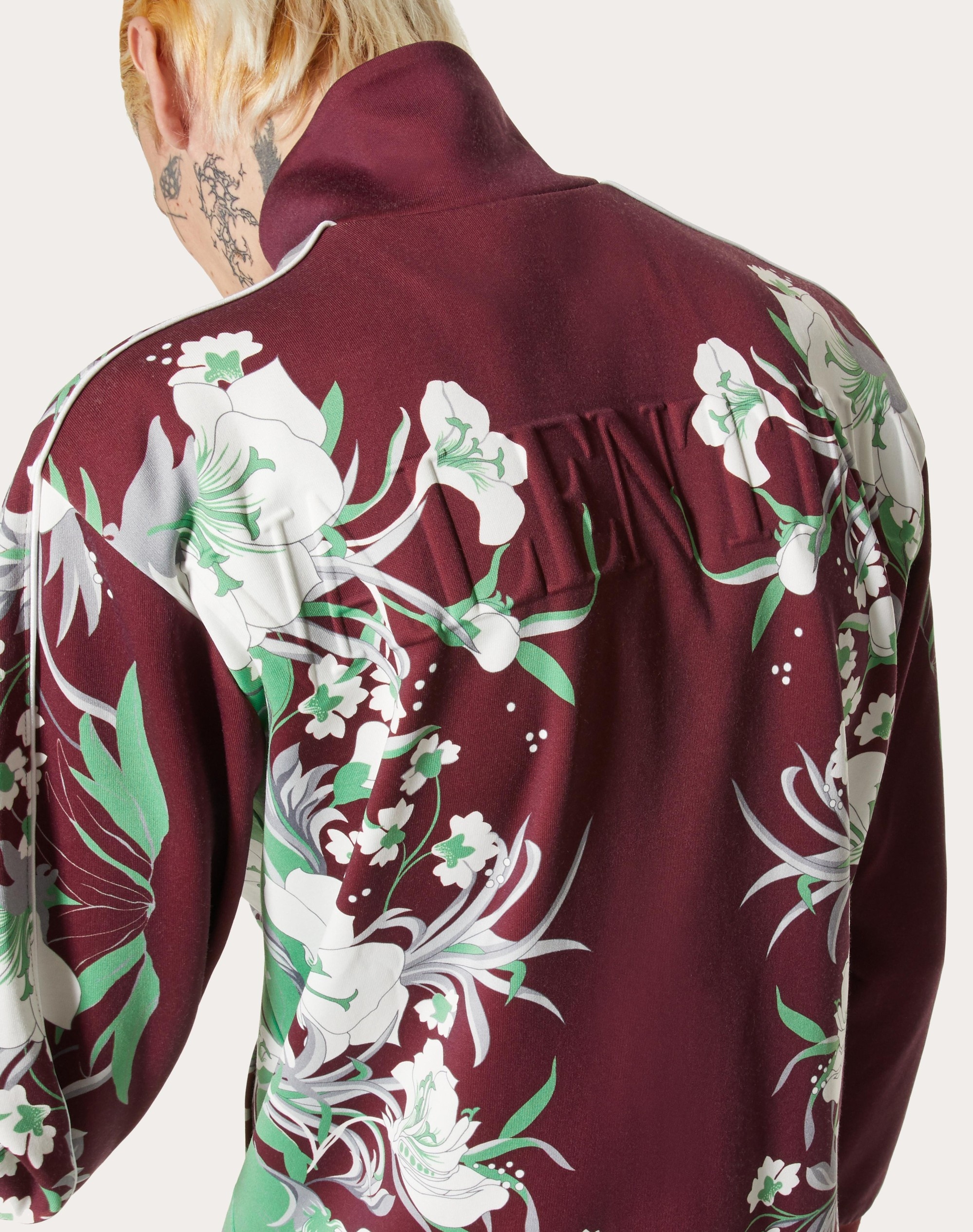 ZIP-UP JERSEY SWEATSHIRT WITH HIGH NECK AND STREET FLOWERS TULIPOP PRINT - 5