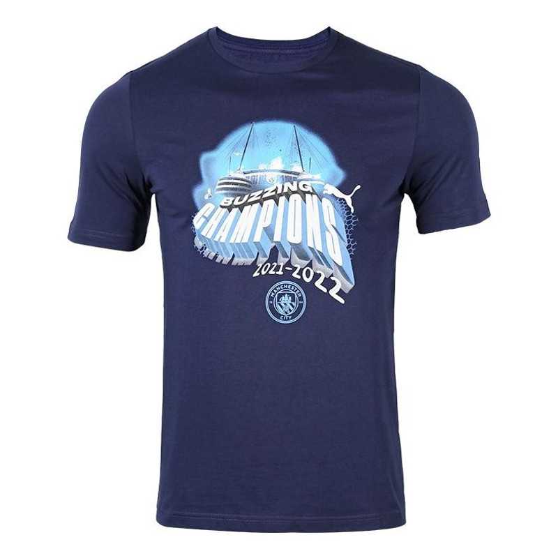 PUMA MCFC Winners T-Shirt 'Navy' 773778-01 - 1