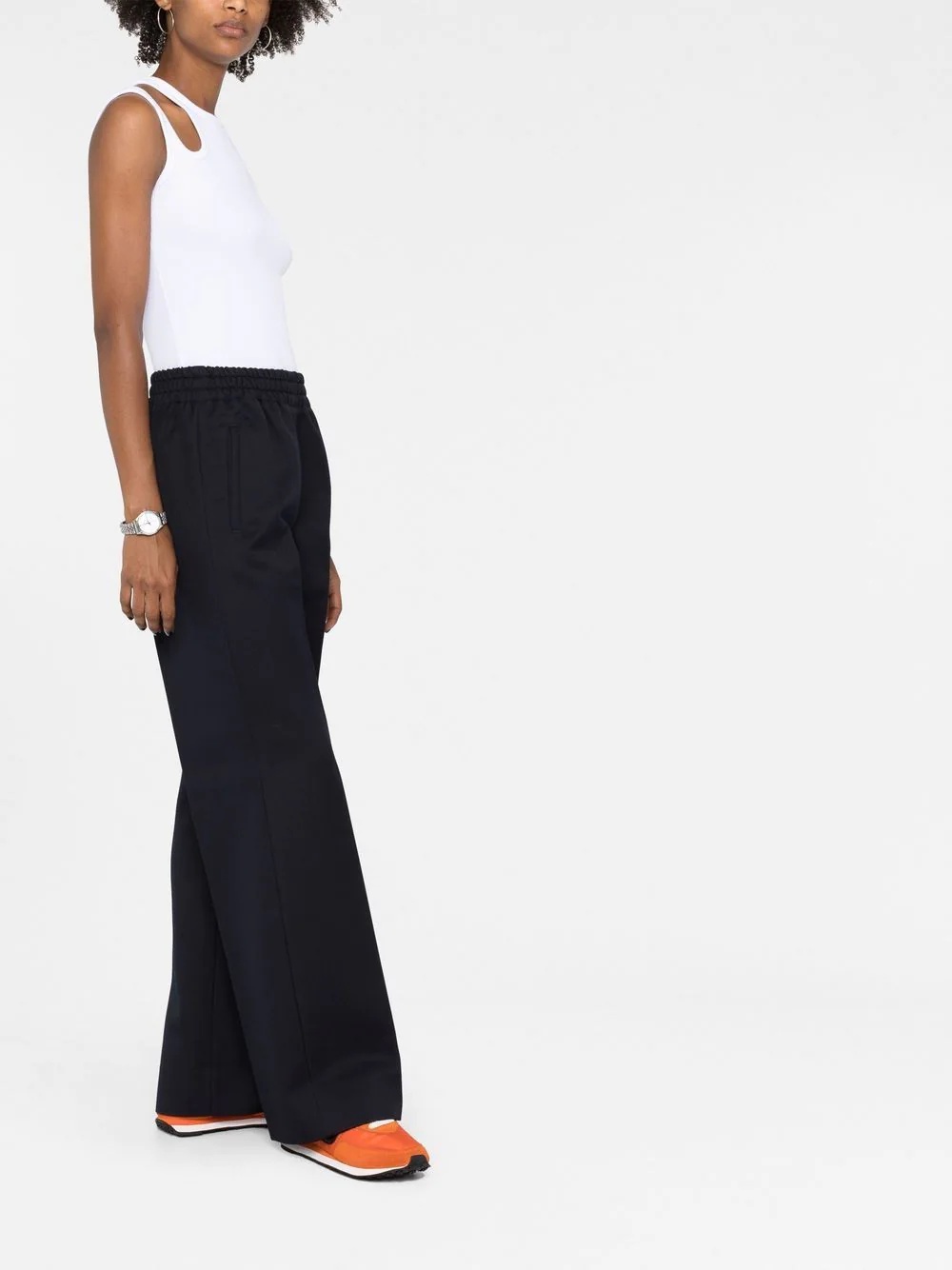 elasticated high-waist trousers - 4