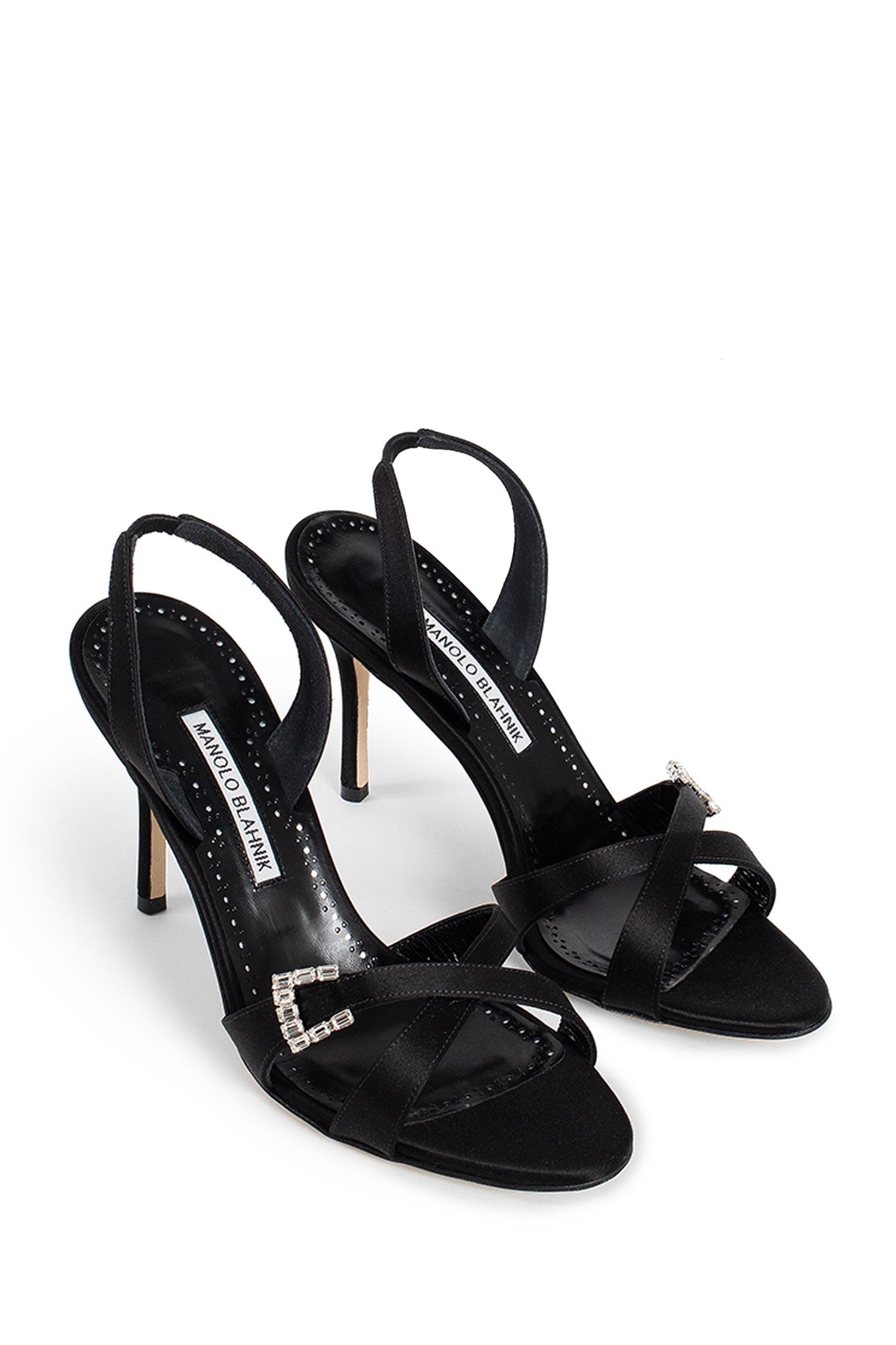 MANOLO BLAHNIK WOMAN BLACK SANDALS - 7