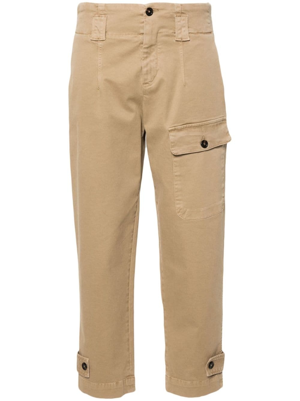 gabardine tapered trousers - 1