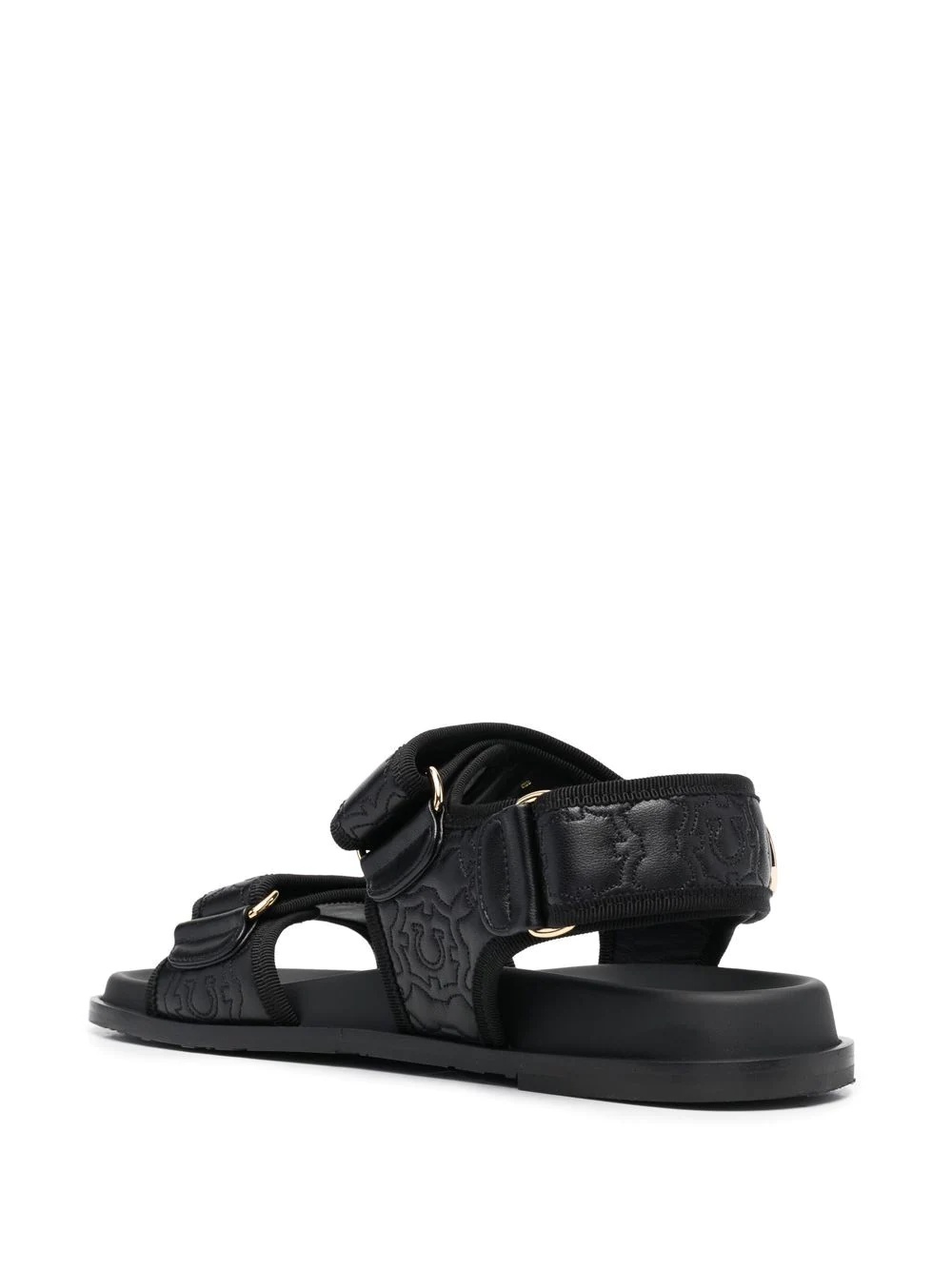 logo-plaque detail sandals - 3