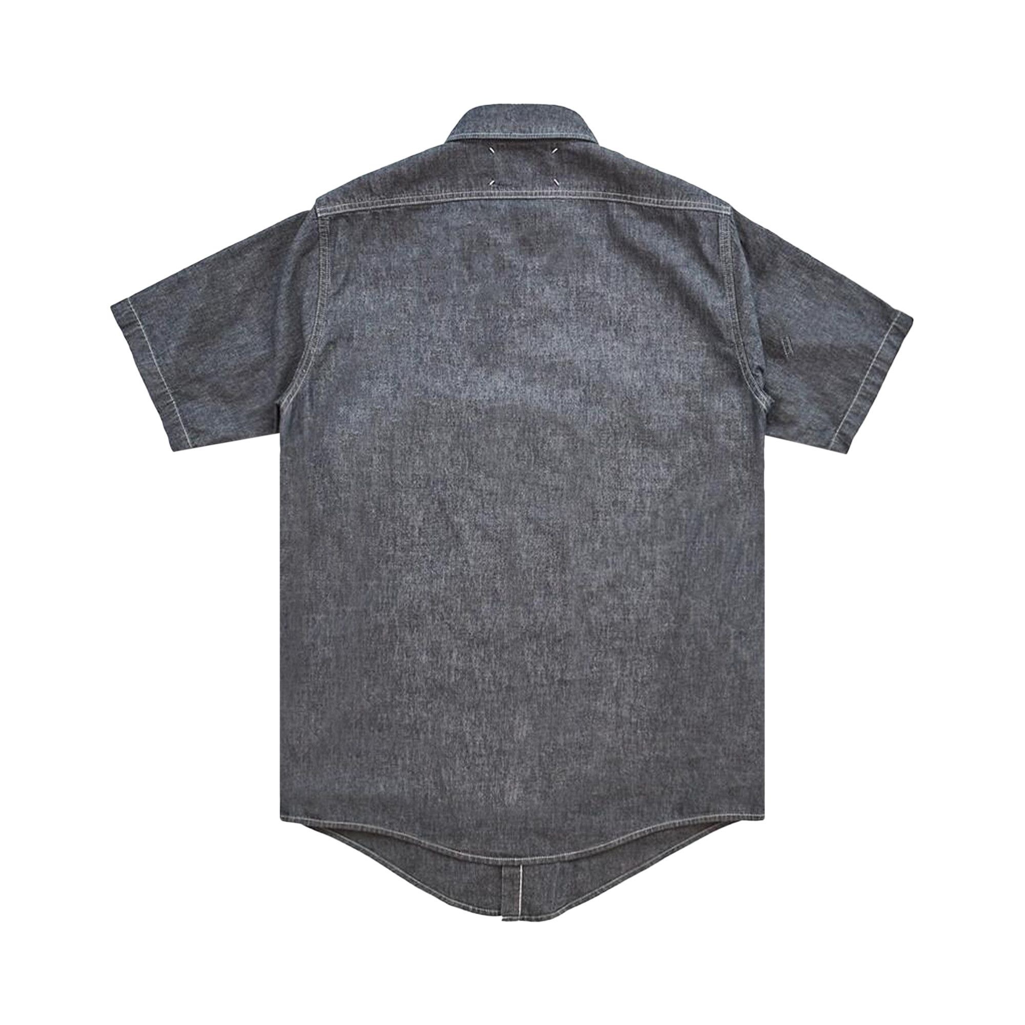 Maison Margiela Short-Sleeve Broadcloth Shirt 'Grey' - 2