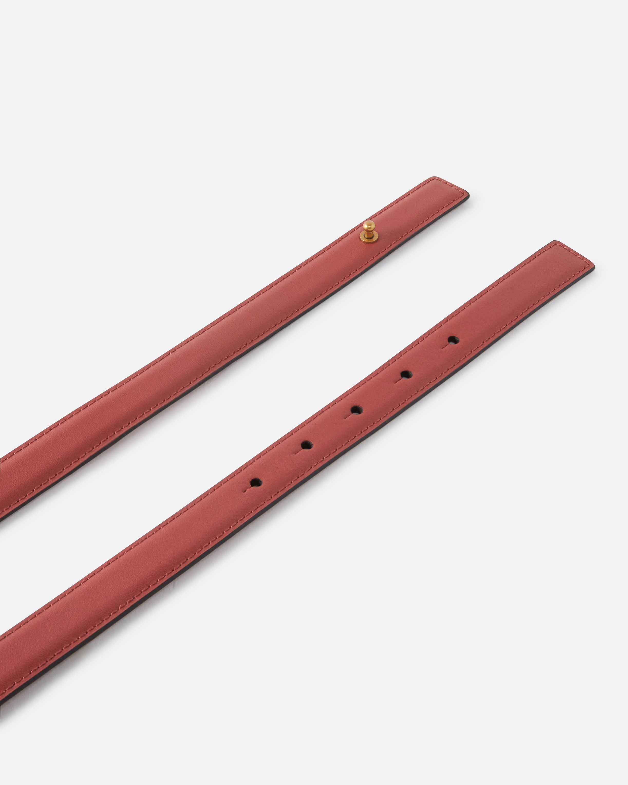 THIN LEATHER 2 CM BELT WITH CHAIN - 3