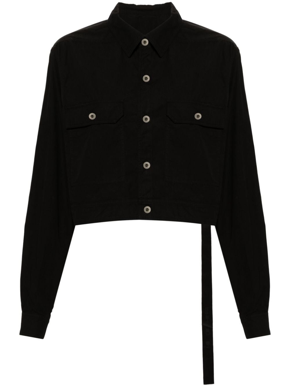 cape-sleeve cropped shirt jacket - 1