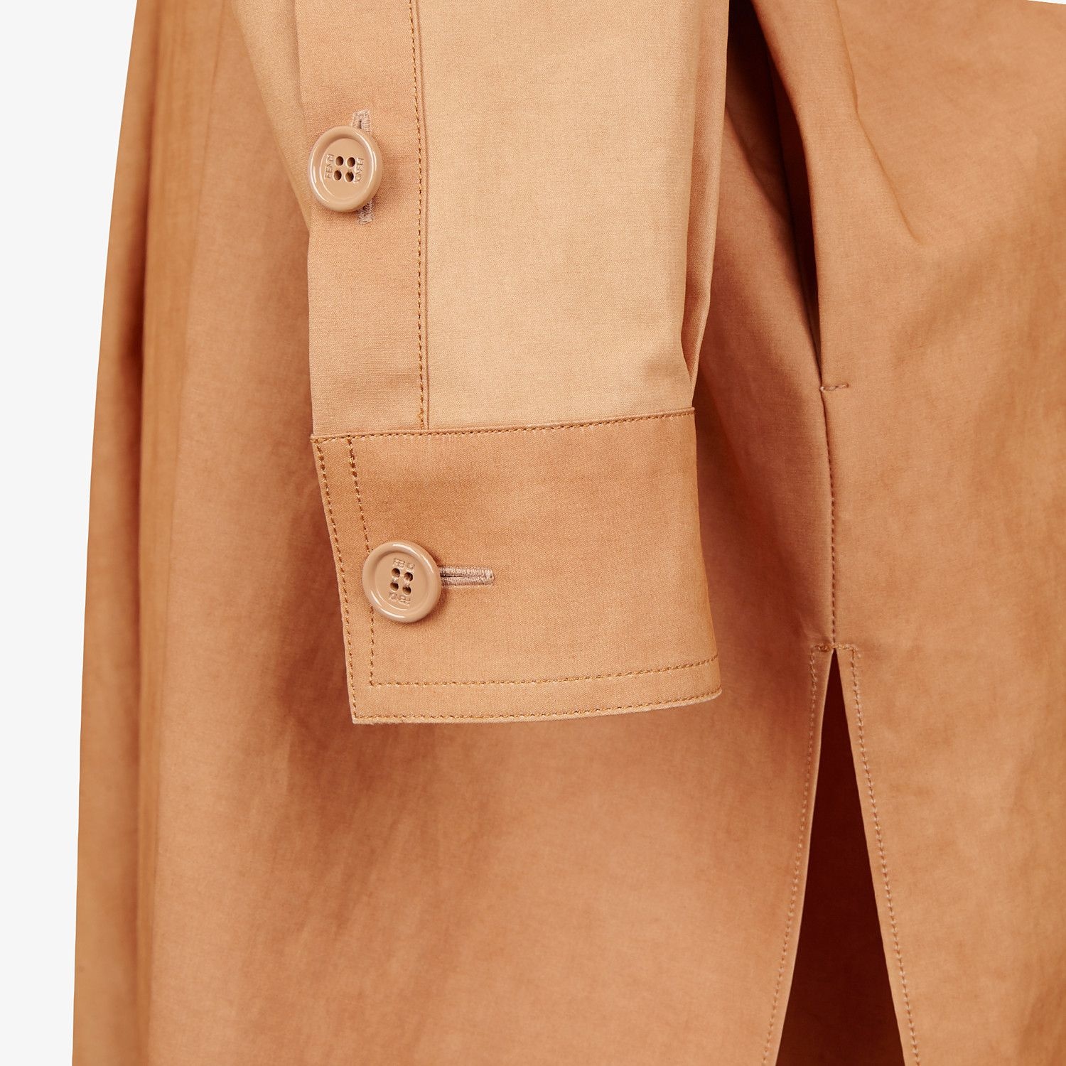 Brown cotton trench coat - 3