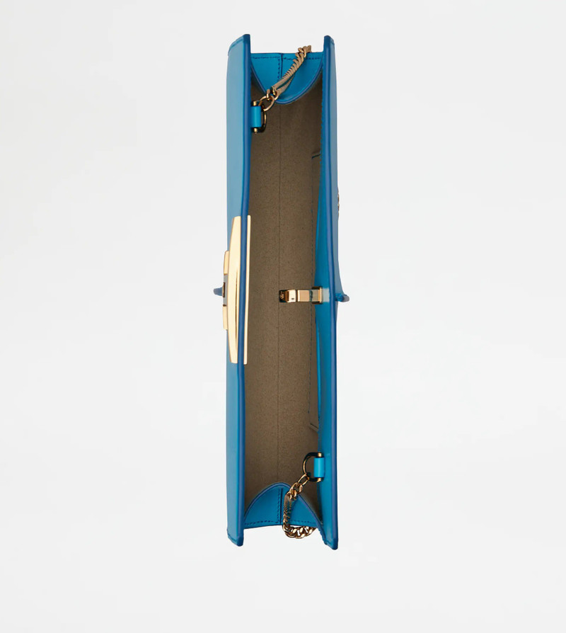 TIMELESS CLUTCH BAG IN LEATHER SMALL - LIGHT BLUE 5