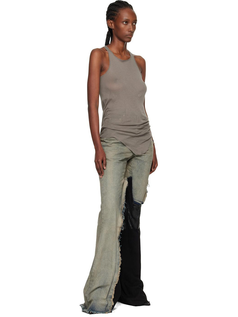 Rick Owens Gray & Black Concordians Bolan Bootcut Jeans outlook