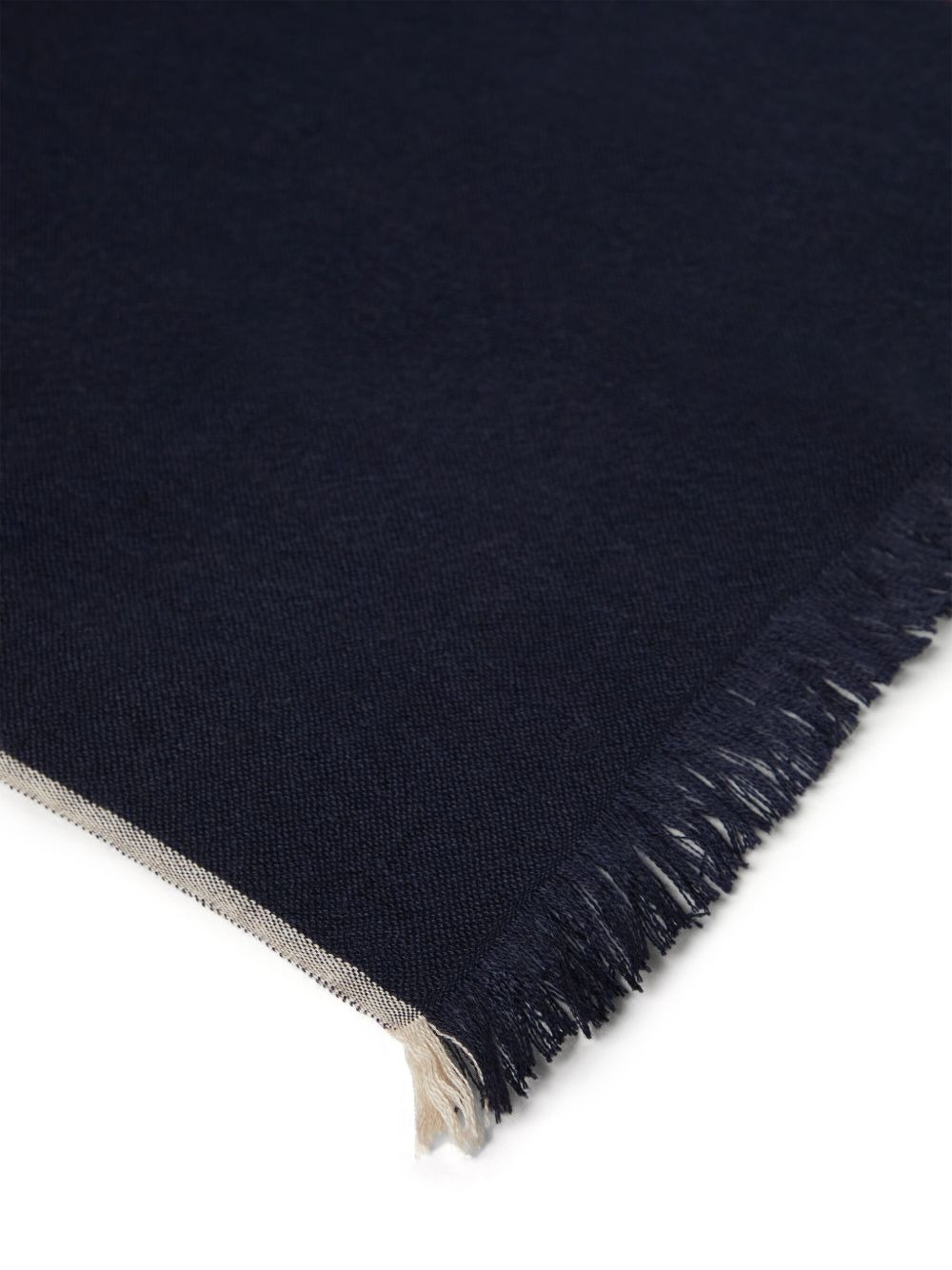solid border fringed scarf - 3