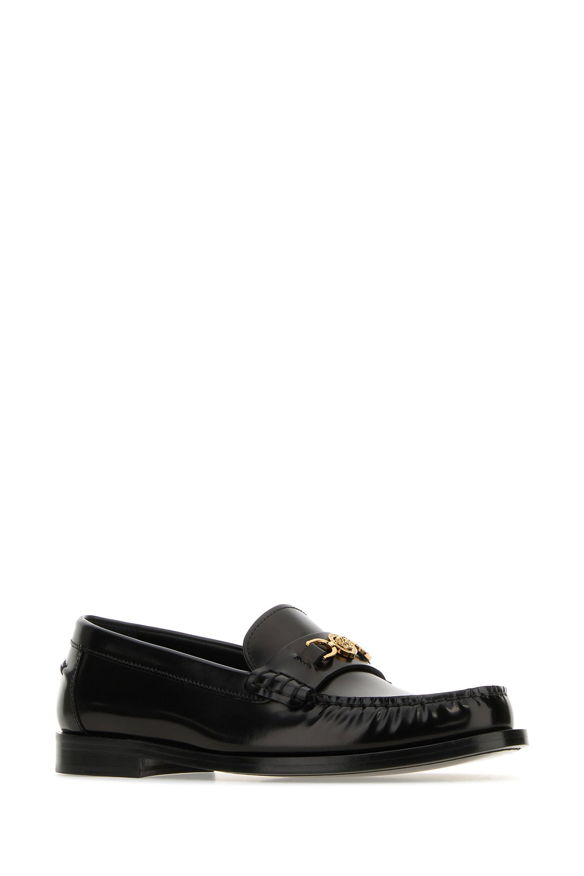 Black leather Medusa '95 loafers - 2