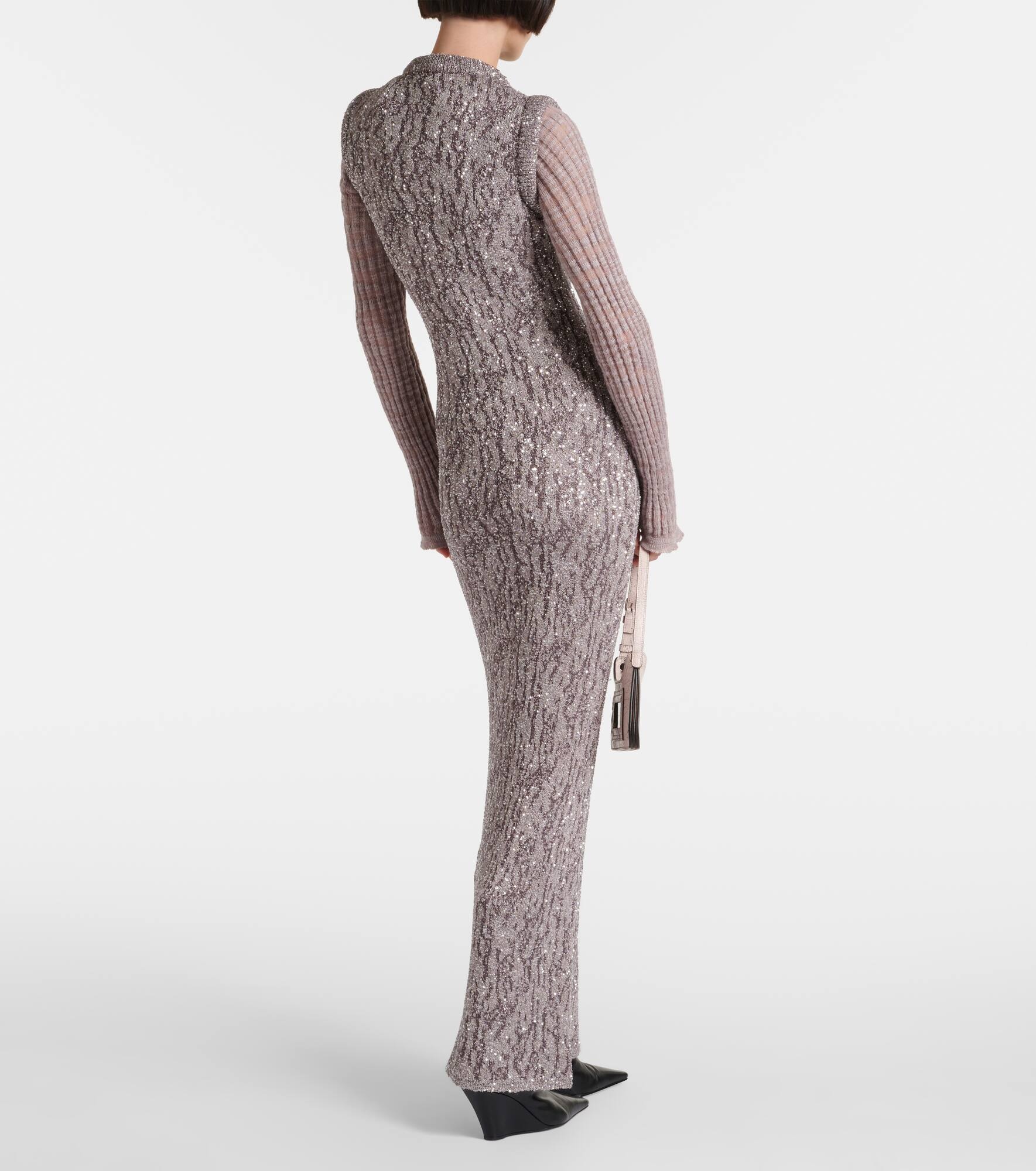 Sequined jacquard maxi dress - 3