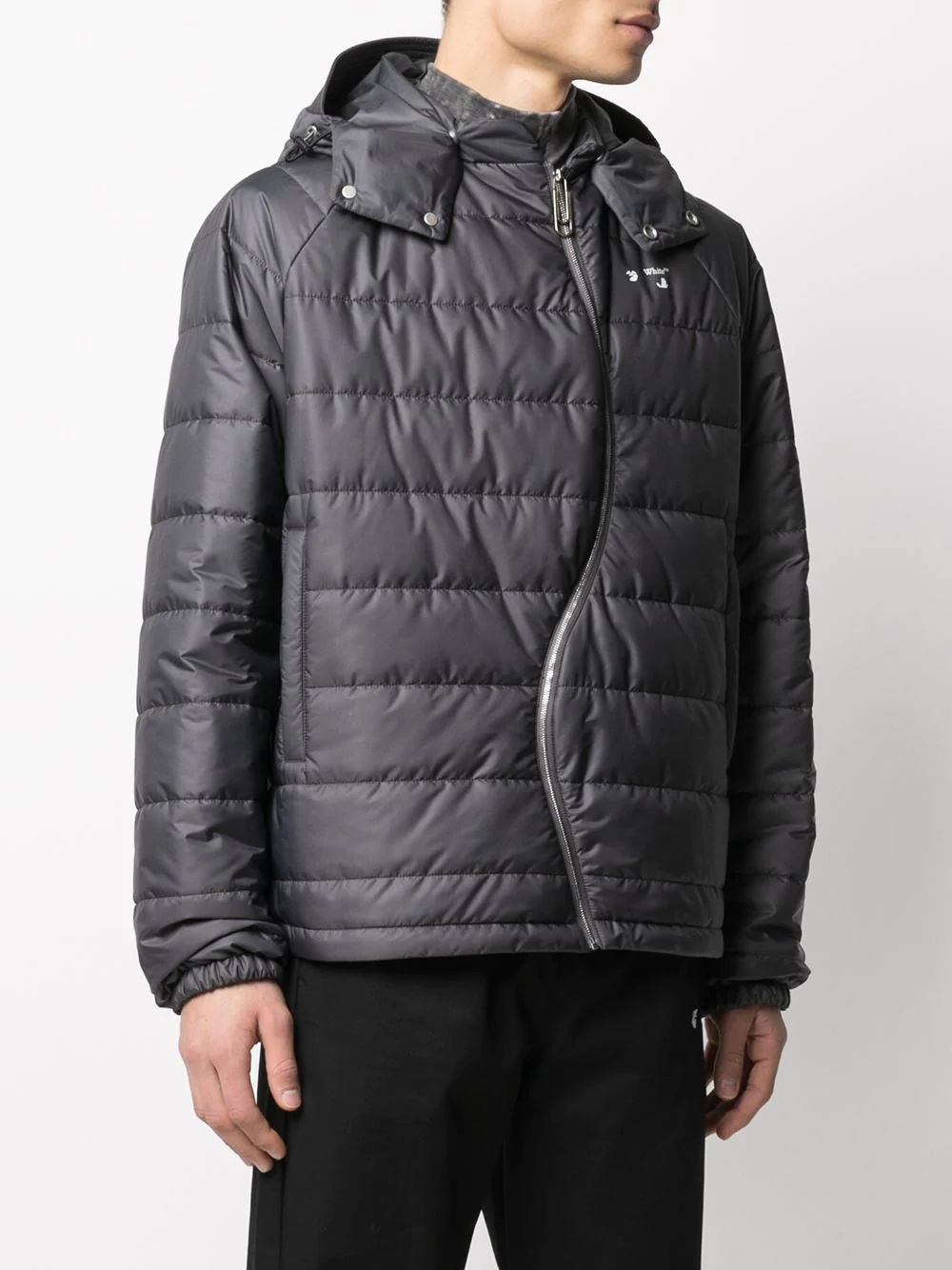 twist-zip logo puffer jacket - 3