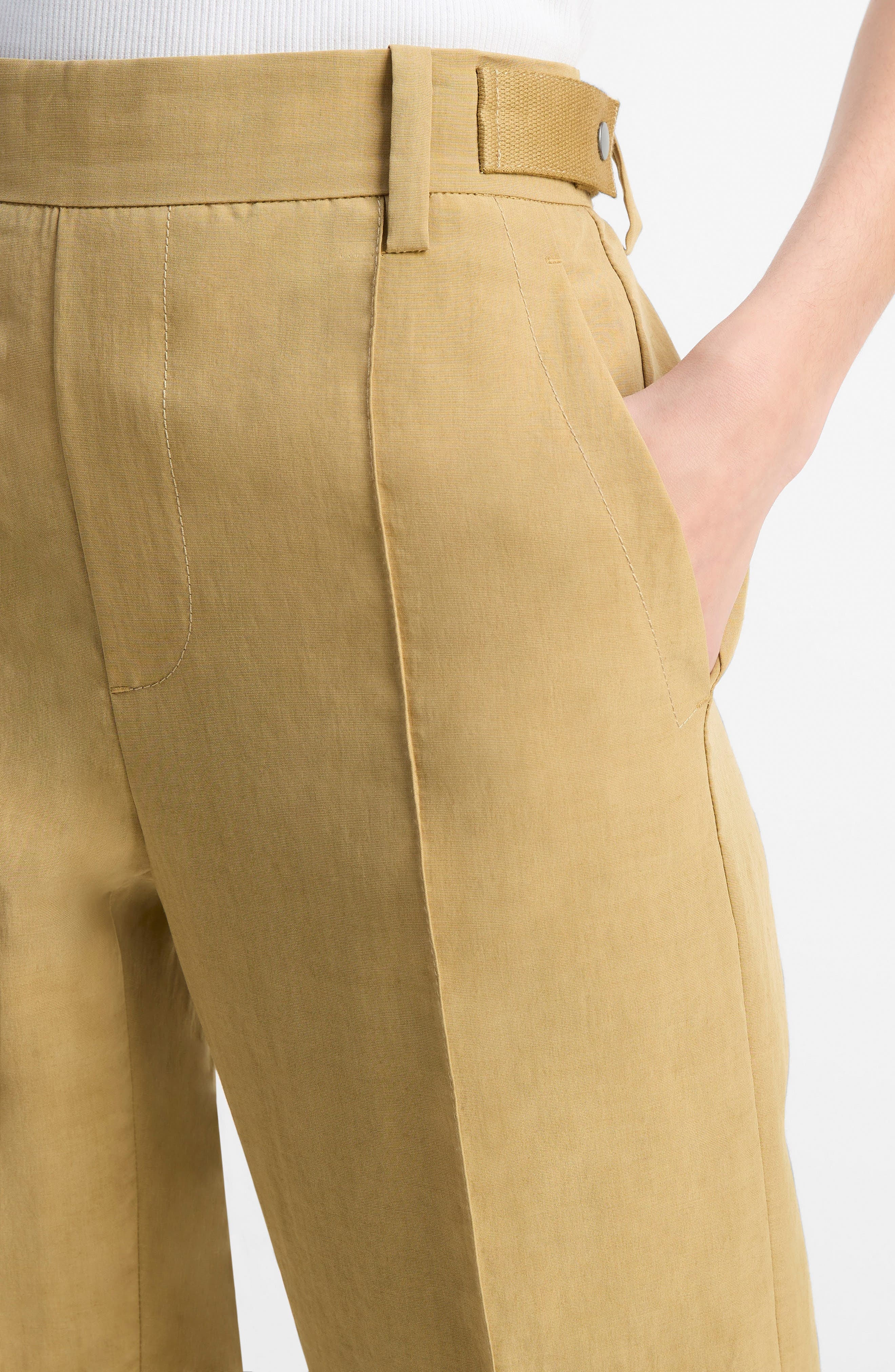 Vince Utility Tab Detail Crop Pants in Tapenade at Nordstrom - 4