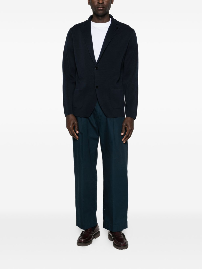 LARDINI flower-detail pocketed cardigan outlook