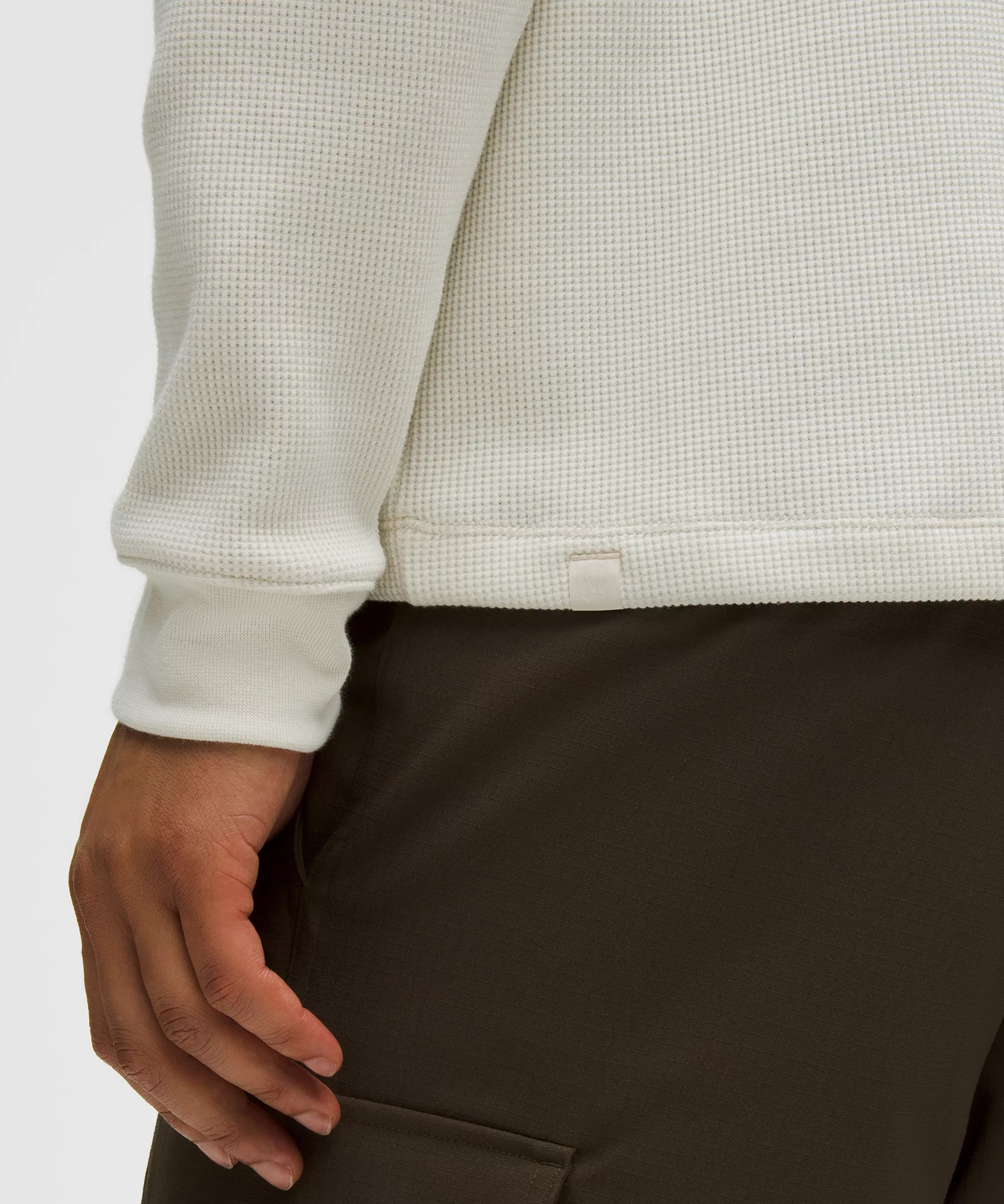 Cotton-Blend Waffle Knit Long-Sleeve Shirt - 5