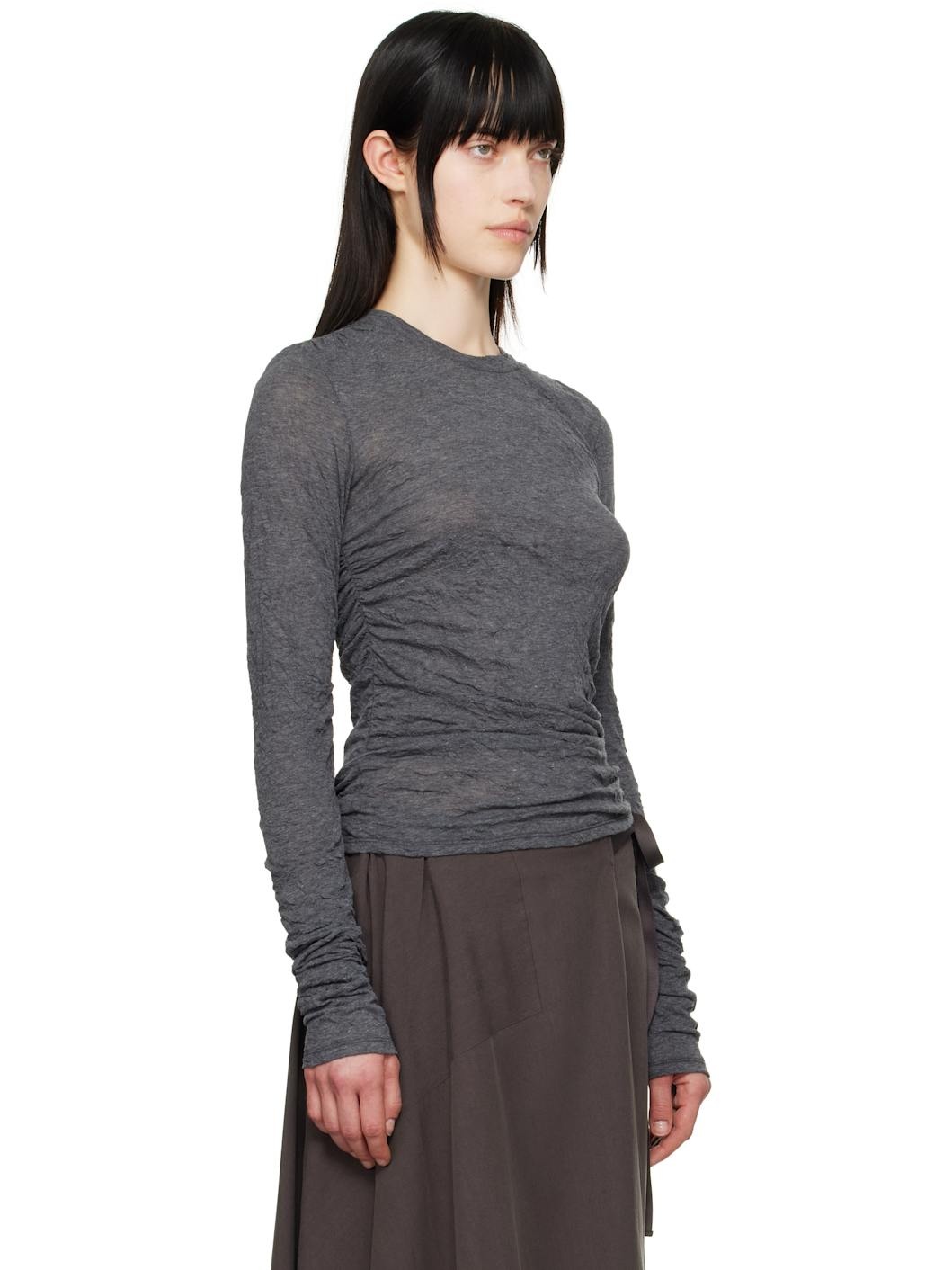 Gray Strain Slim Longsleeve T-shirt - 2