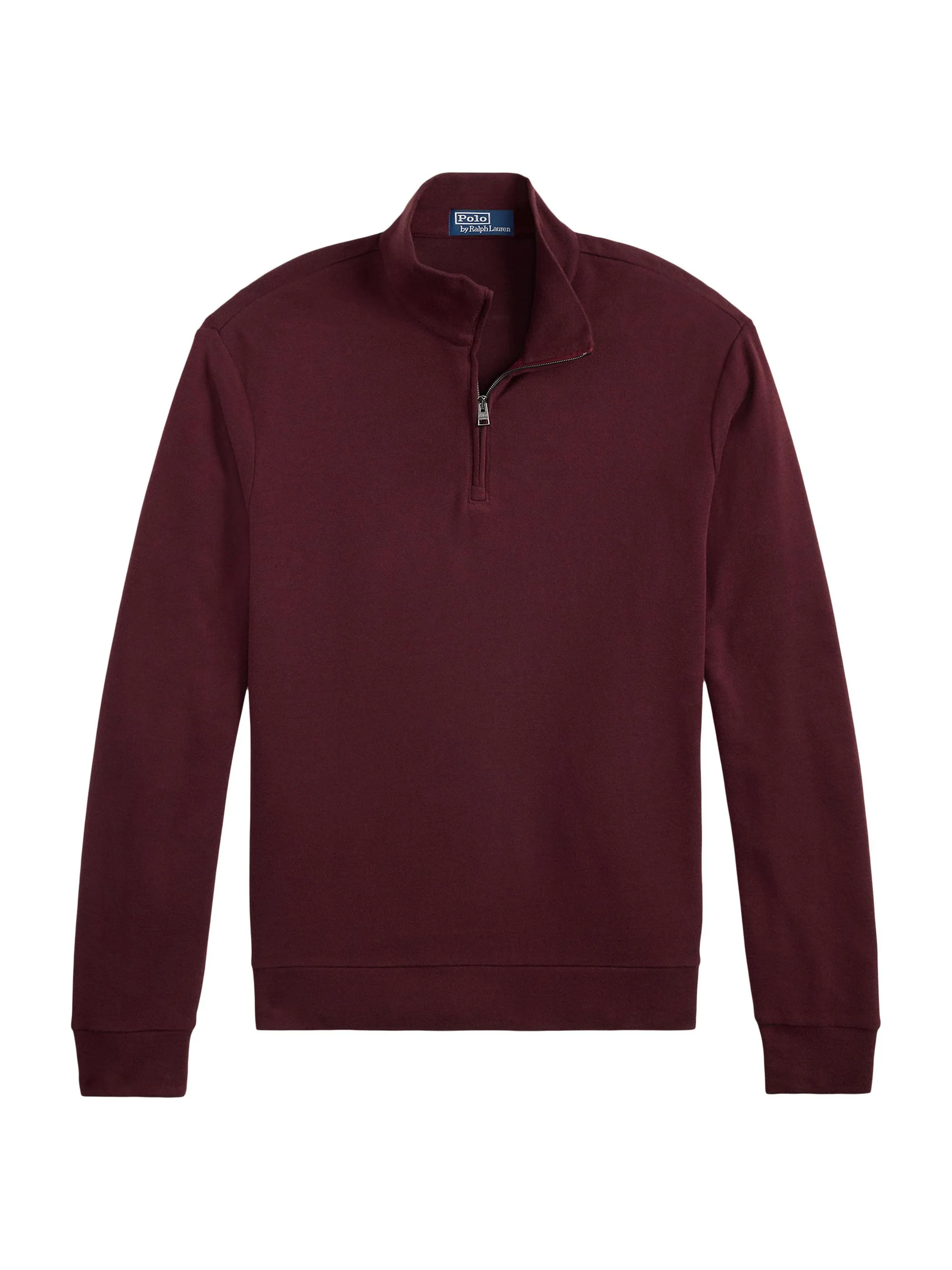 Men's Luxury Textured Quarter-Zip Sweatshirt - Spring Wine Heather Blackboot - 1