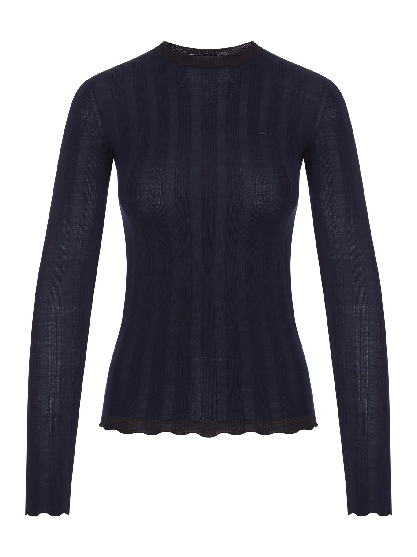 RIBBED KNIT TOP WITH LOGO - 1