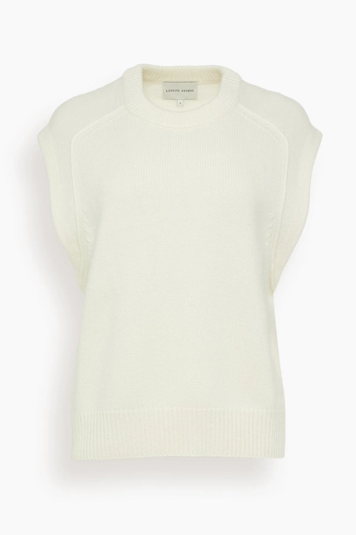 Mari Sleeveless Boxy Top in Ivory - 1