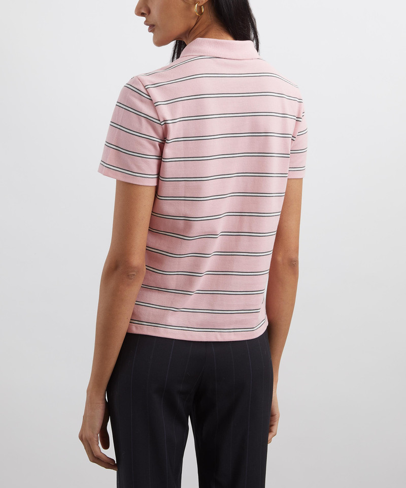 Julieta Pink Striped Polo 4